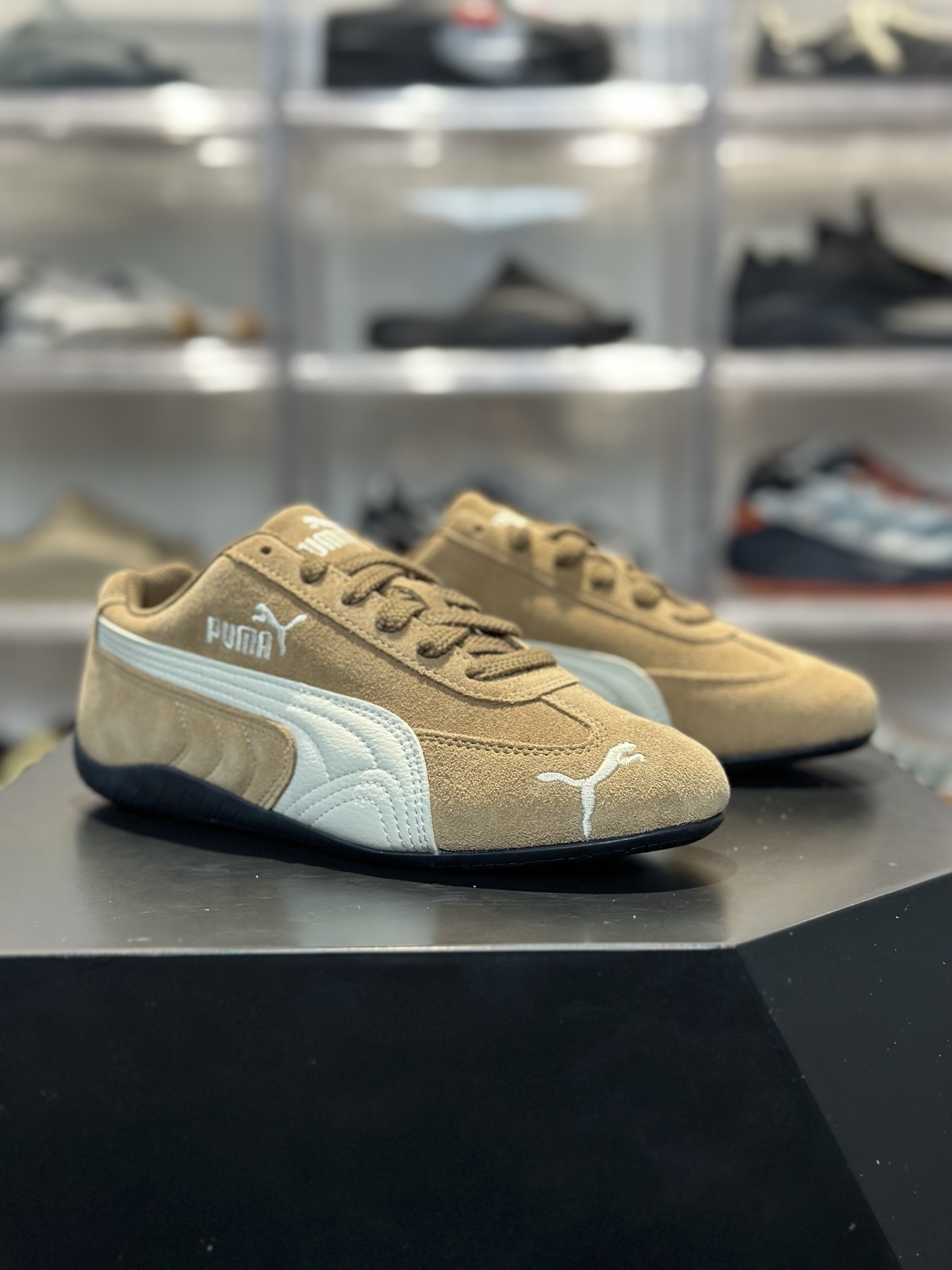 200 PUMA Speedcat 小麦色 秋冬复古百搭神鞋 卡其麂皮 米白拼条 生胶防滑底