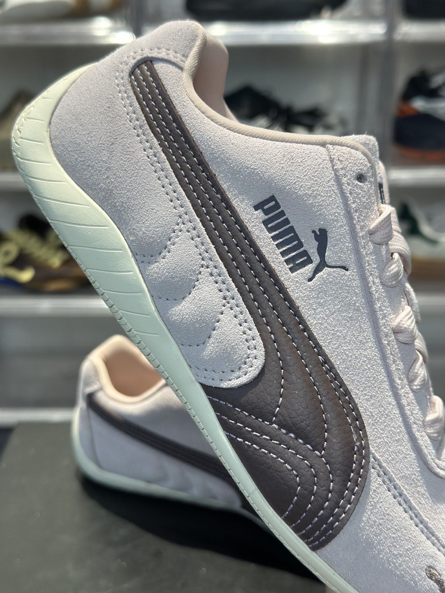 PUMA Speedcat 浅灰紫 温柔低饱和复古鞋 浅灰紫麂皮 深棕拼条 薄荷绿防滑底-Top High Quatity Cheap Sneakers Fashion Clothing Clothes Bags handbags Shoes of all Brand wholesale With The best Quality And Beautiful Price from China Factory Chinese suppliers wholesaler seller PUMA Speedcat 浅灰紫 温柔低饱和复古鞋 浅灰紫麂皮 深棕拼条 薄荷绿防滑底