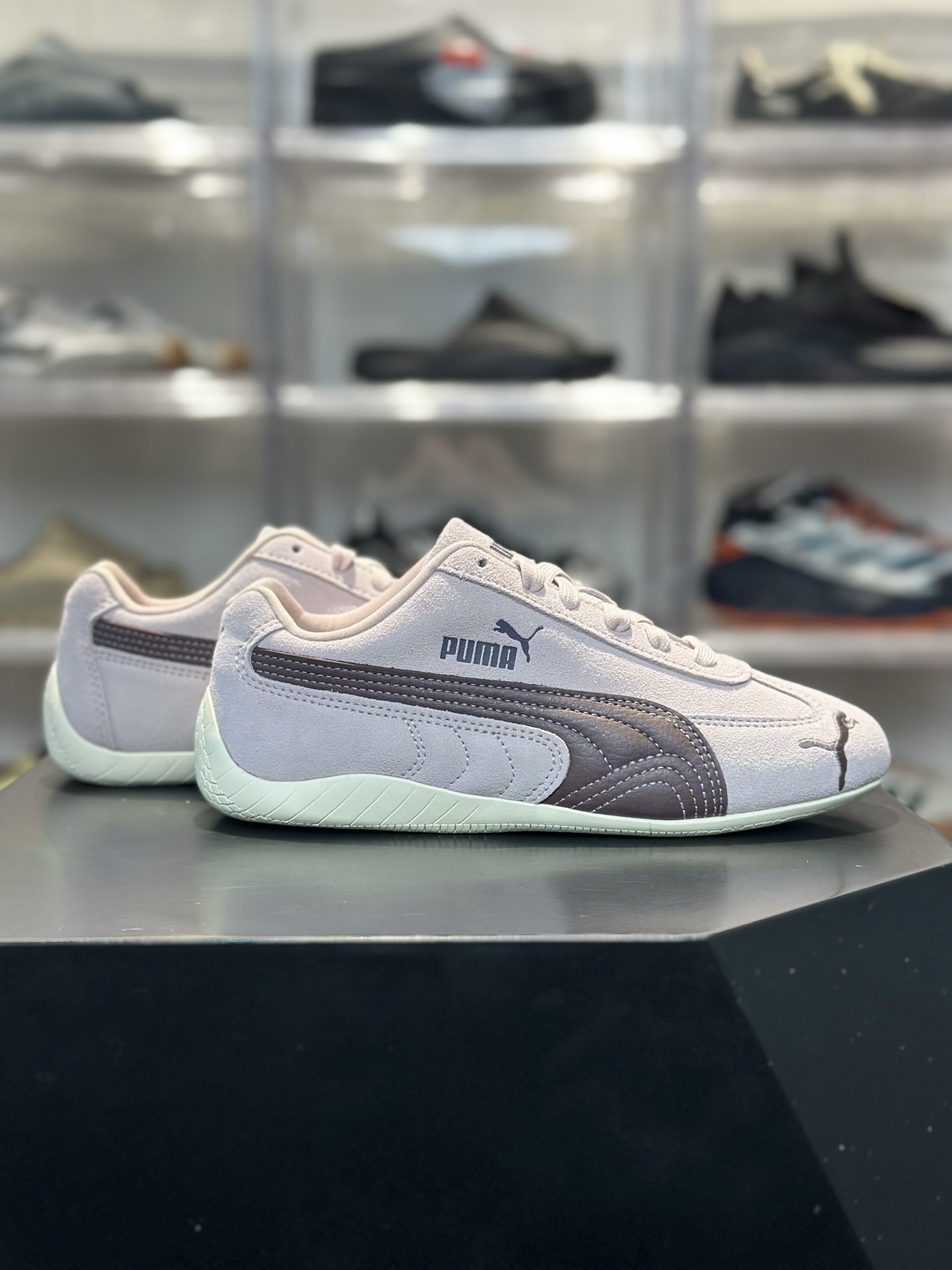 PUMA Speedcat 浅灰紫 温柔低饱和复古鞋 浅灰紫麂皮 深棕拼条 薄荷绿防滑底-Top High Quatity Cheap Sneakers Fashion Clothing Clothes Bags handbags Shoes of all Brand wholesale With The best Quality And Beautiful Price from China Factory Chinese suppliers wholesaler seller PUMA Speedcat 浅灰紫 温柔低饱和复古鞋 浅灰紫麂皮 深棕拼条 薄荷绿防滑底