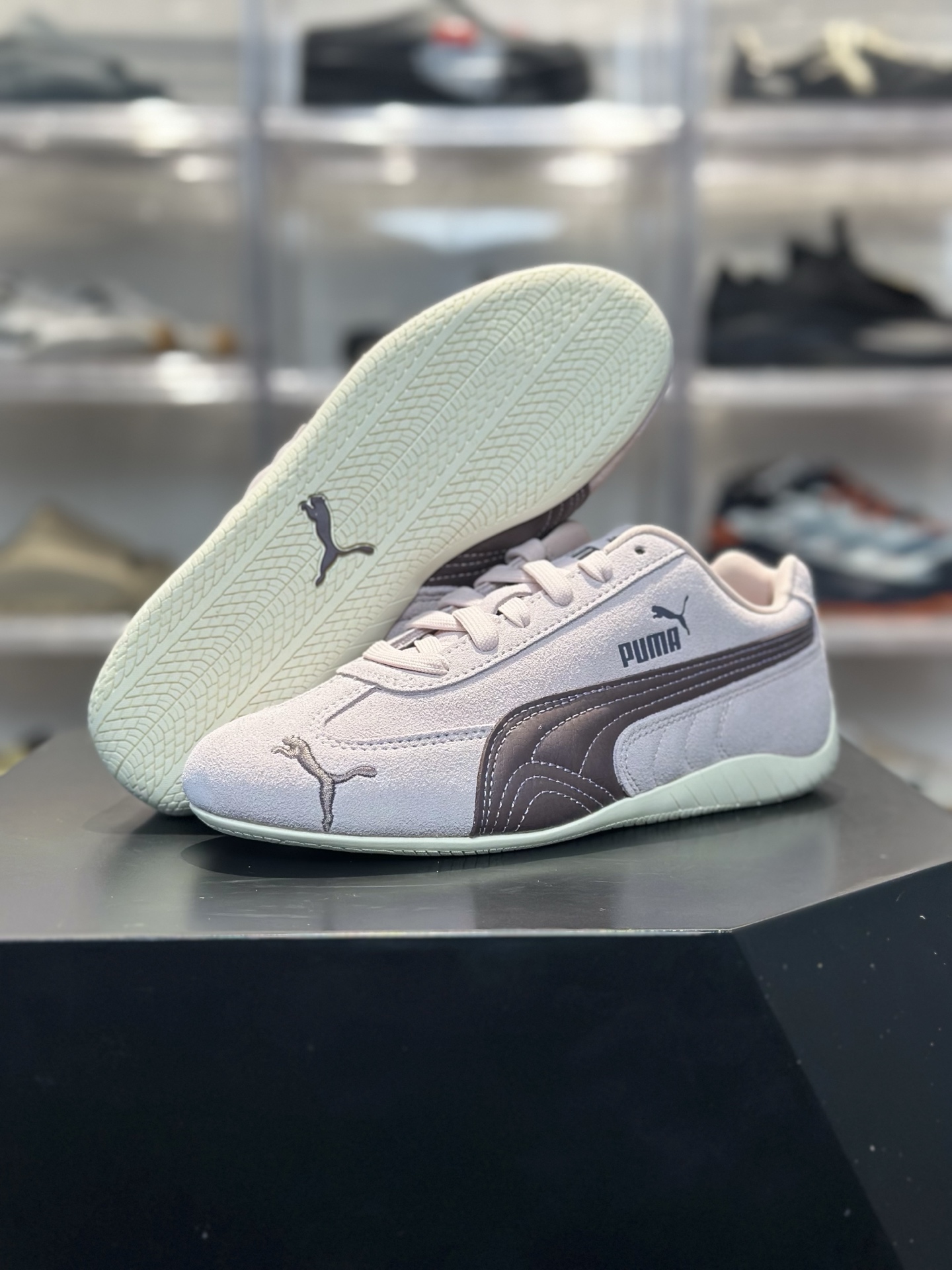 PUMA Speedcat 浅灰紫 温柔低饱和复古鞋 浅灰紫麂皮 深棕拼条 薄荷绿防滑底-Top High Quatity Cheap Sneakers Fashion Clothing Clothes Bags handbags Shoes of all Brand wholesale With The best Quality And Beautiful Price from China Factory Chinese suppliers wholesaler seller PUMA Speedcat 浅灰紫 温柔低饱和复古鞋 浅灰紫麂皮 深棕拼条 薄荷绿防滑底