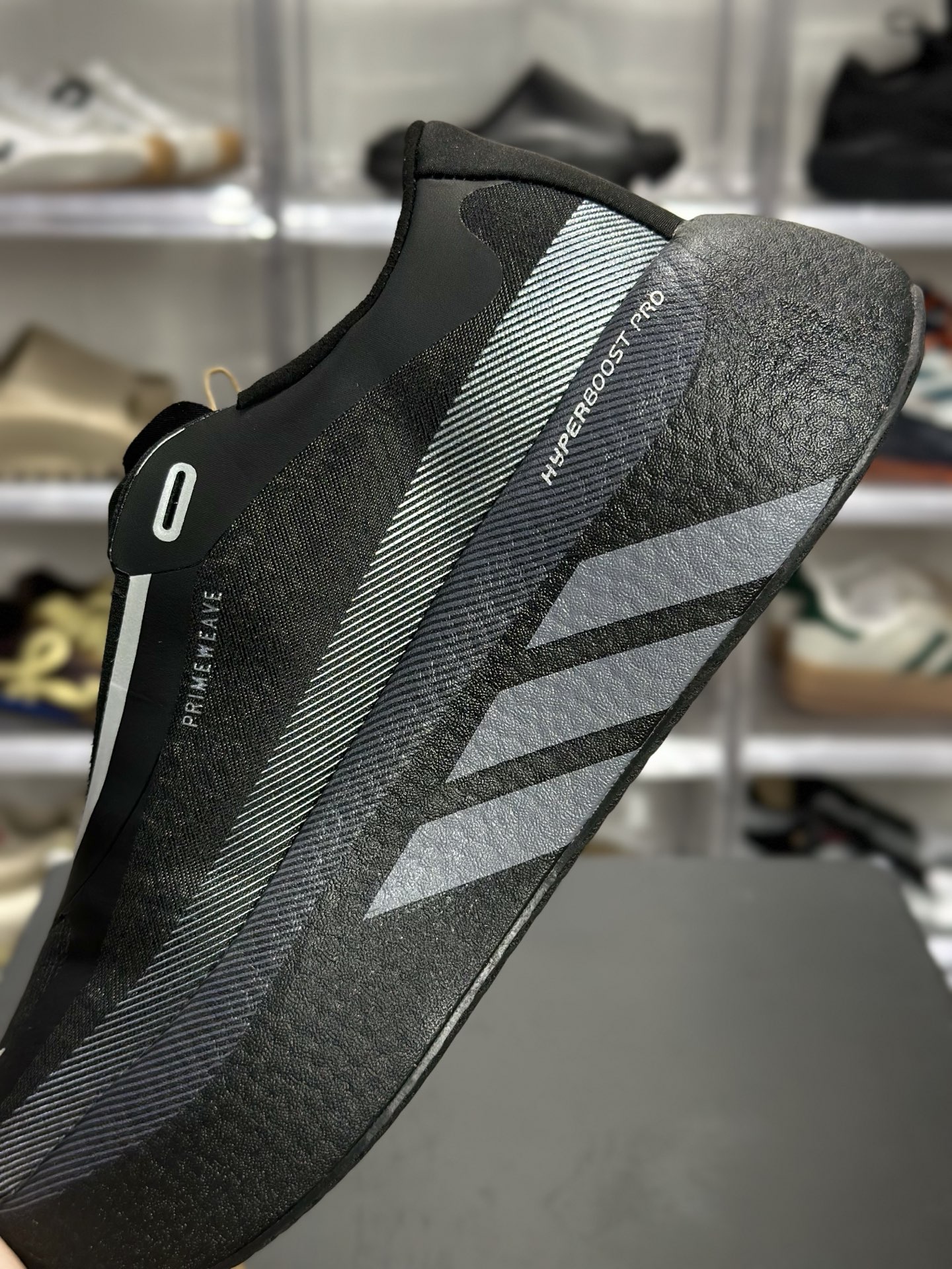 220 adidas Hyperboost Edge M 黑灰渐变专业跑鞋 KJ0754