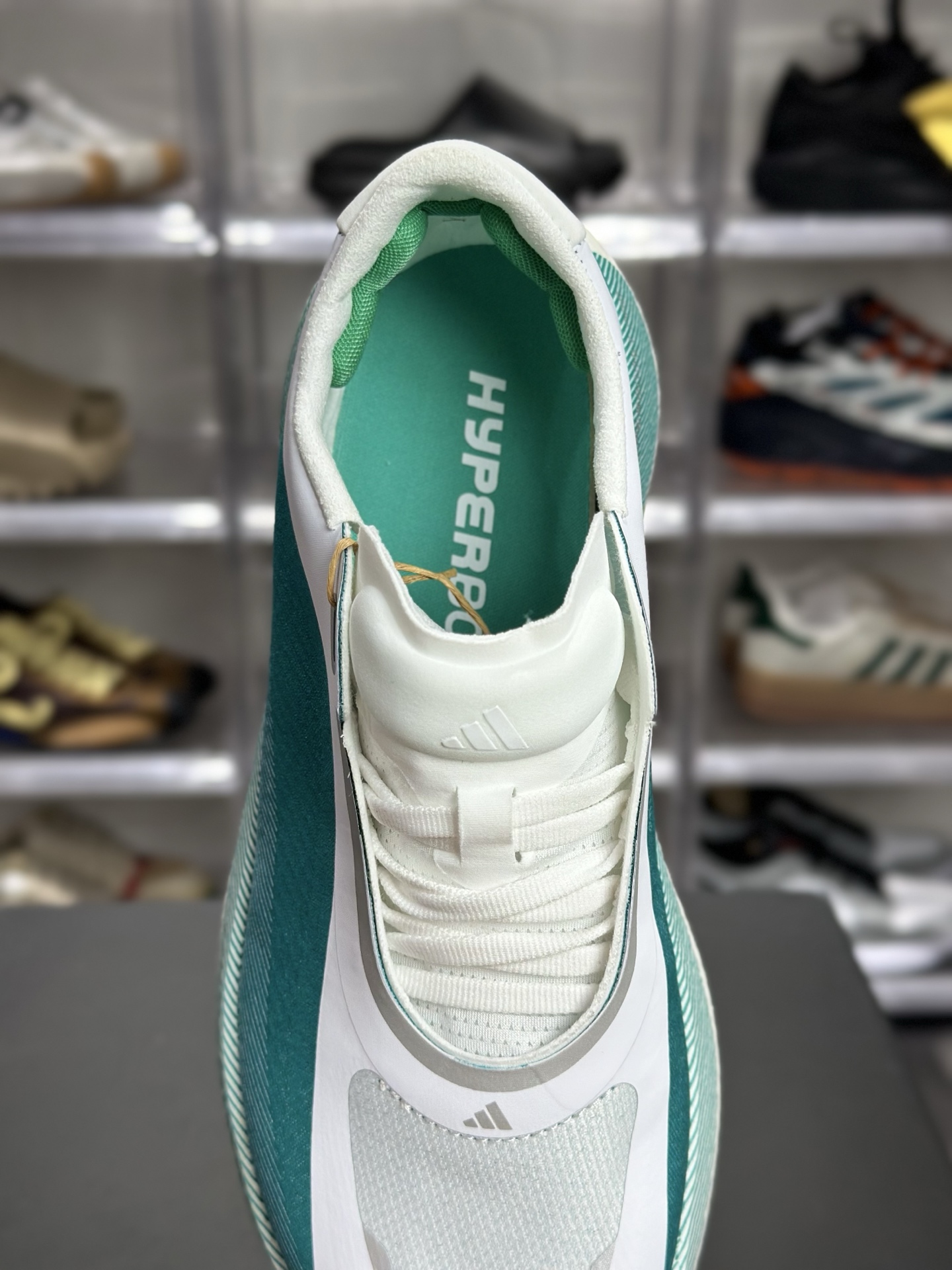 220 adidas Hyperboost Edge M 青柠白渐变专业跑鞋 KI1915