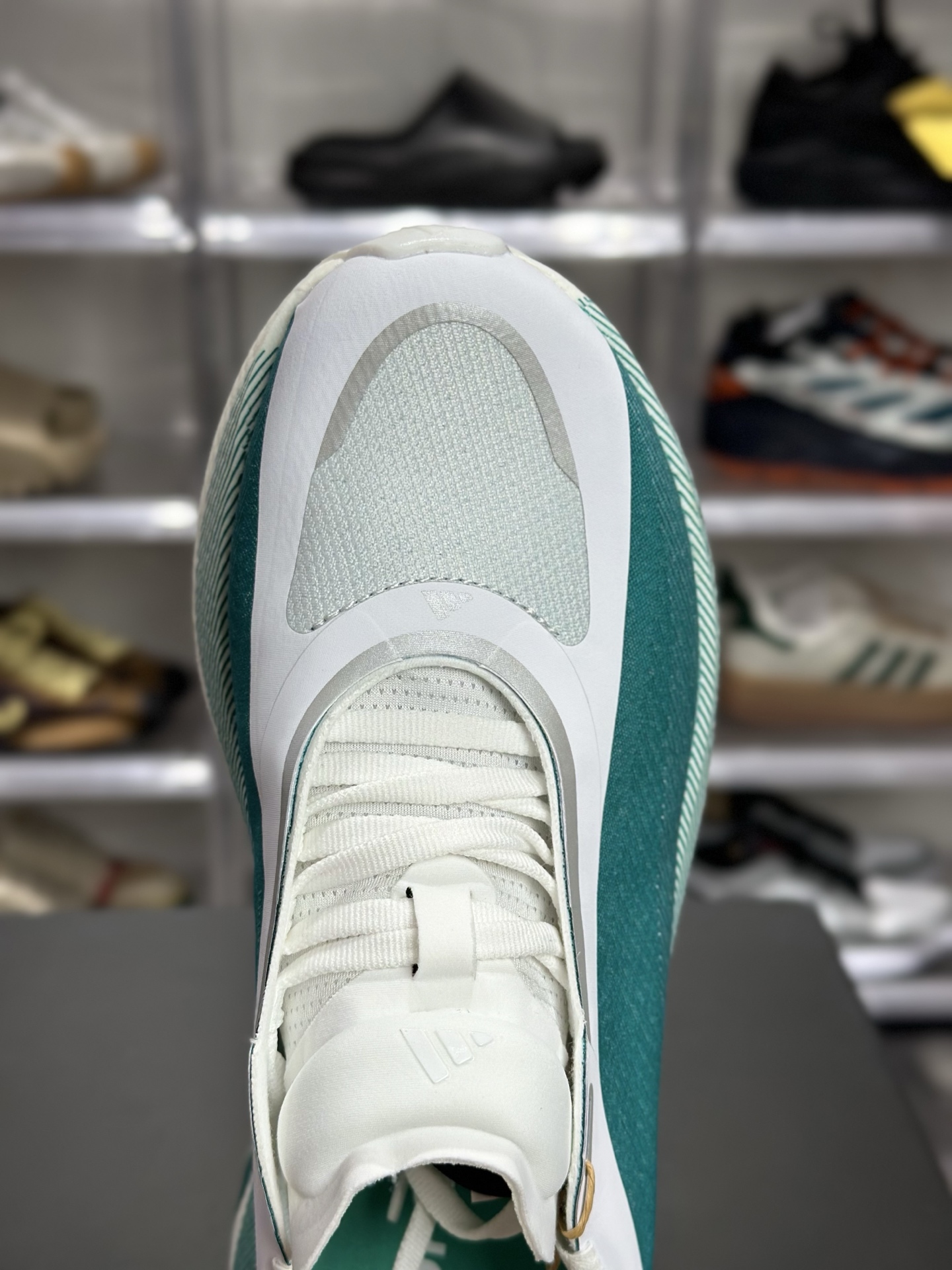 220 adidas Hyperboost Edge M 青柠白渐变专业跑鞋 KI1915