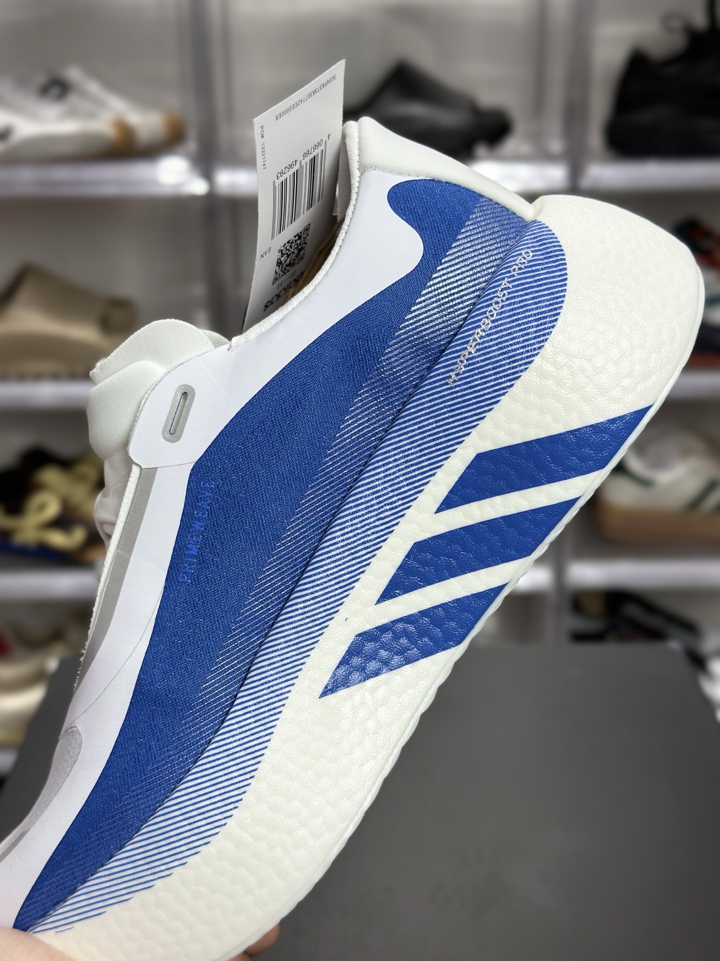 220 adidas Hyperboost Edge M 蓝白渐变专业跑鞋 KI1911