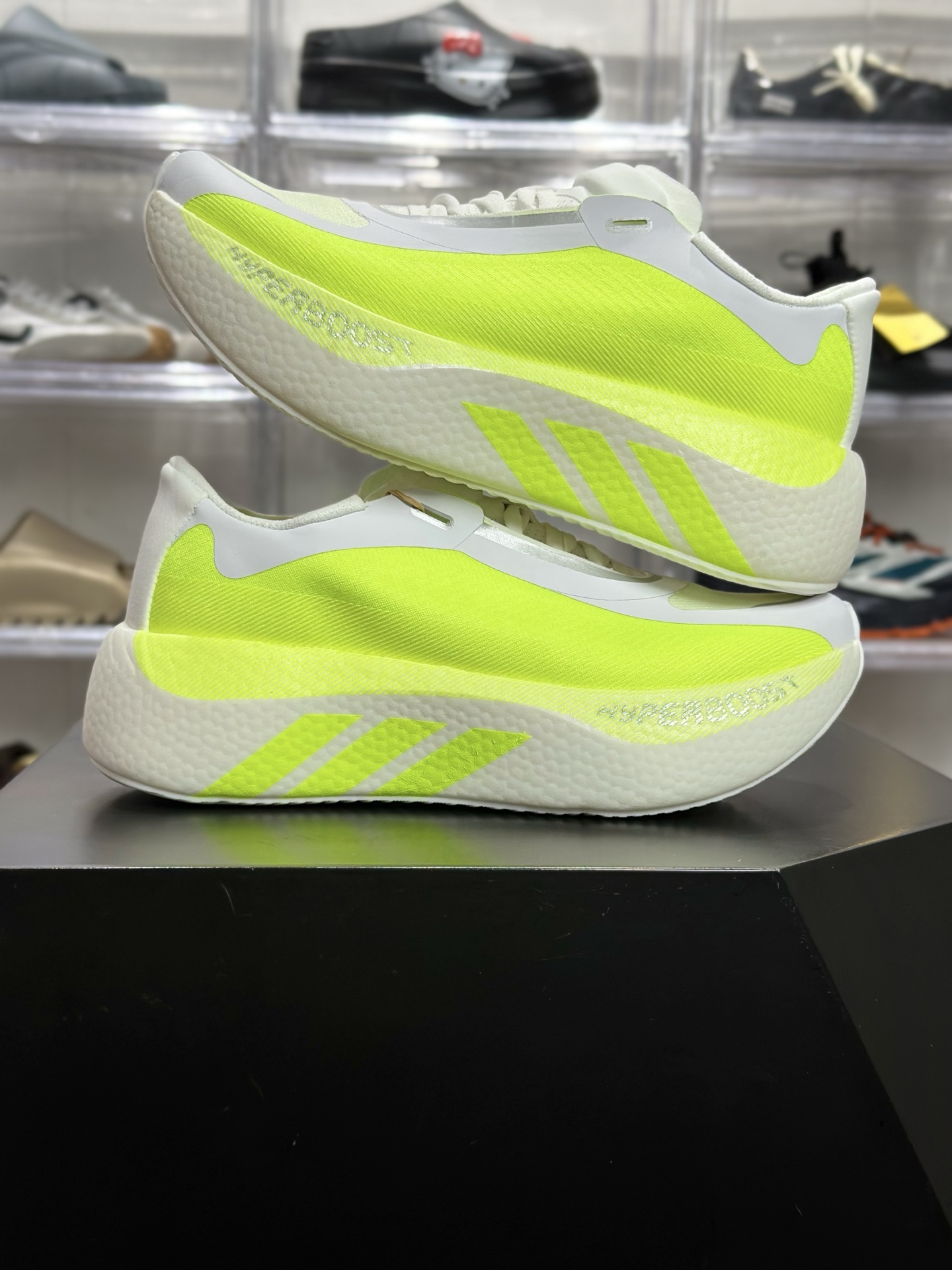 220 adidas Hyperboost Edge M 荧光黄白专业跑鞋 HQ6221