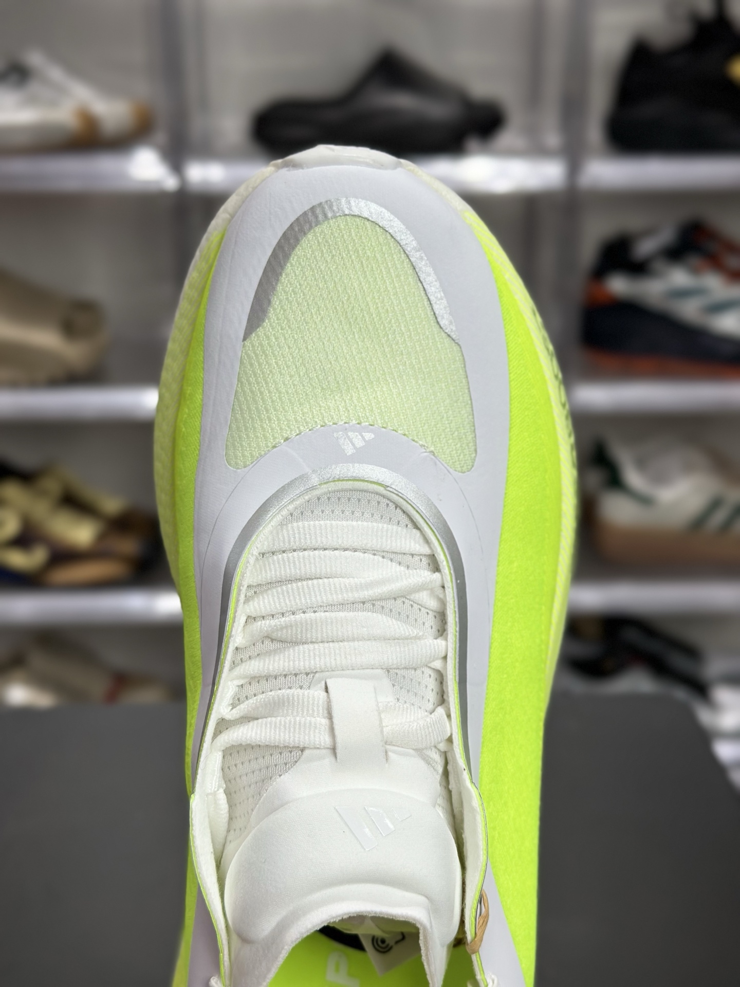 220 adidas Hyperboost Edge M 荧光黄白专业跑鞋 HQ6221