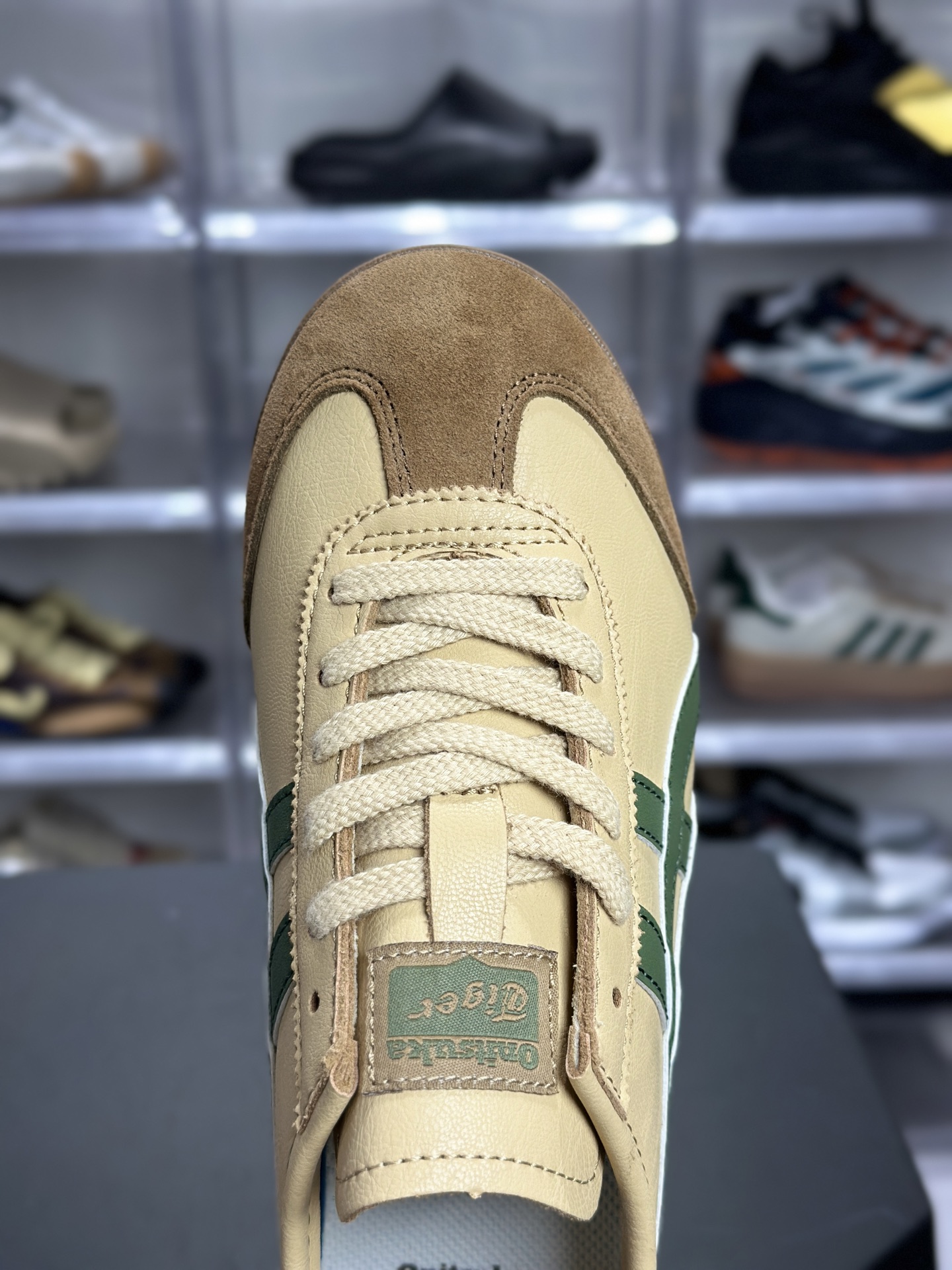 160 鬼冢虎 MEXICO 66 厚底卡其抹茶绿 1183C621-201