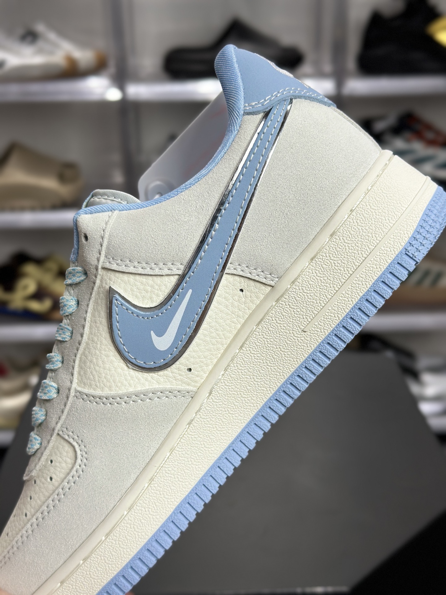 260 Nike AF1 灰蓝笑脸定制款 SS1979-022