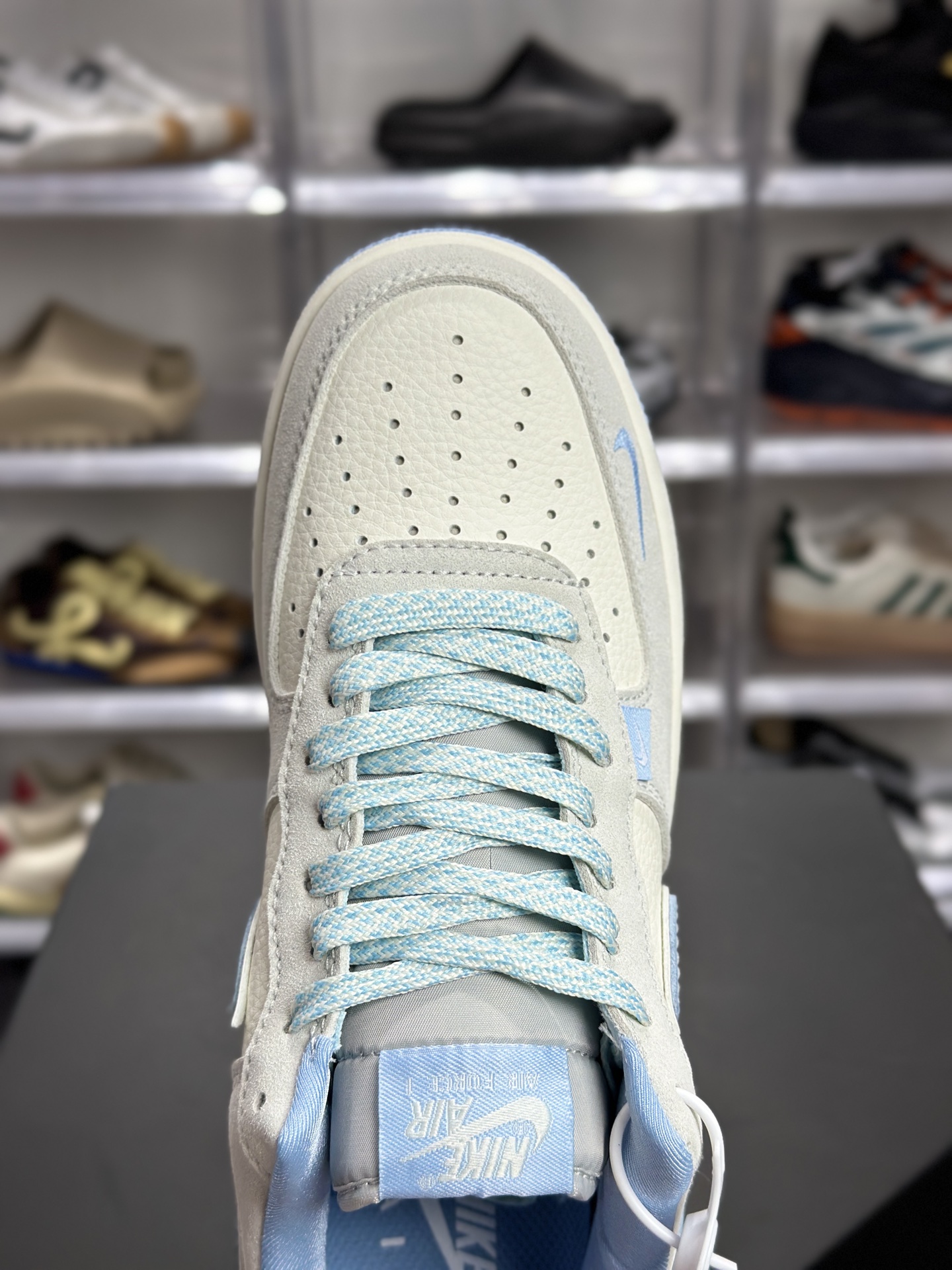 260 Nike AF1 灰蓝笑脸定制款 SS1979-022