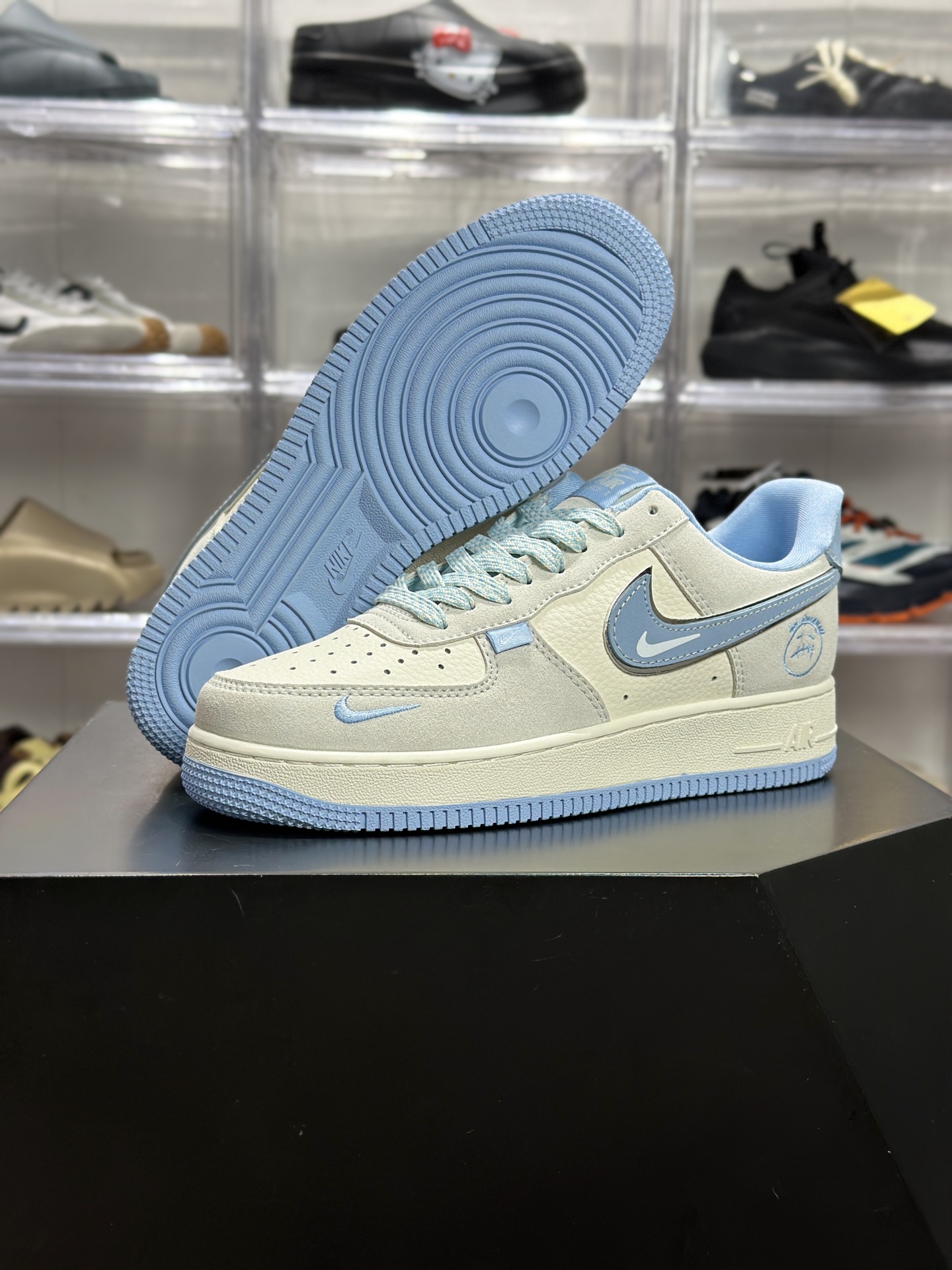 260 Nike AF1 灰蓝笑脸定制款 SS1979-022