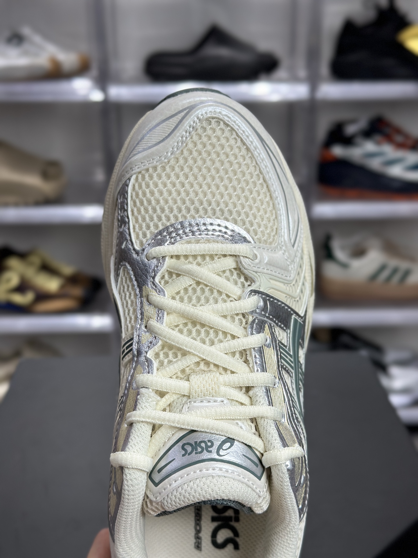 220 ASICS GEL-KAYANO 14「米白灰绿」 1201A019-200 俗称奶茶色 / 奶油绿款