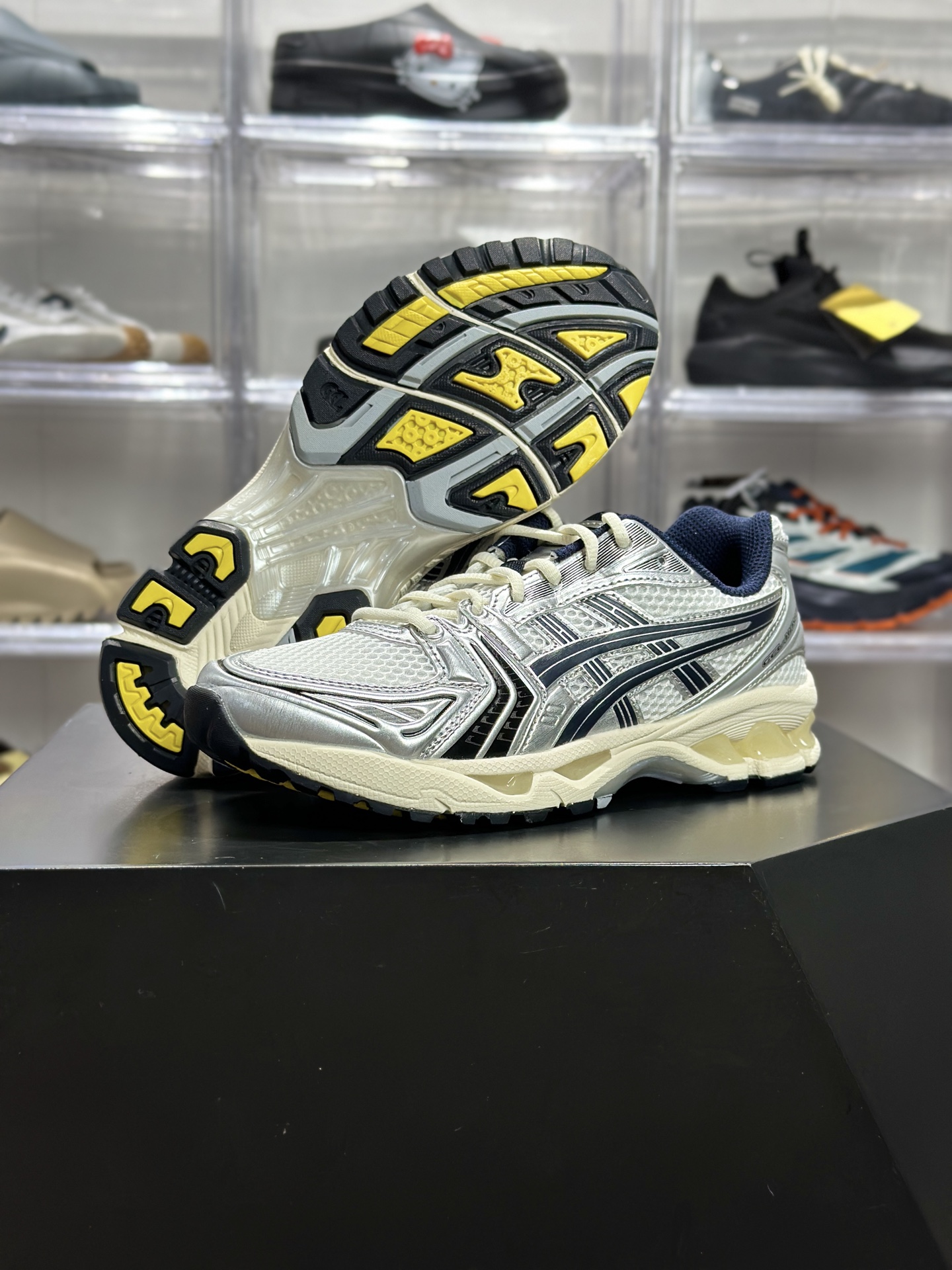 220 ASICS GEL-KAYANO 14「白银午夜蓝」 1203A961-100 俗称奶白藏蓝款