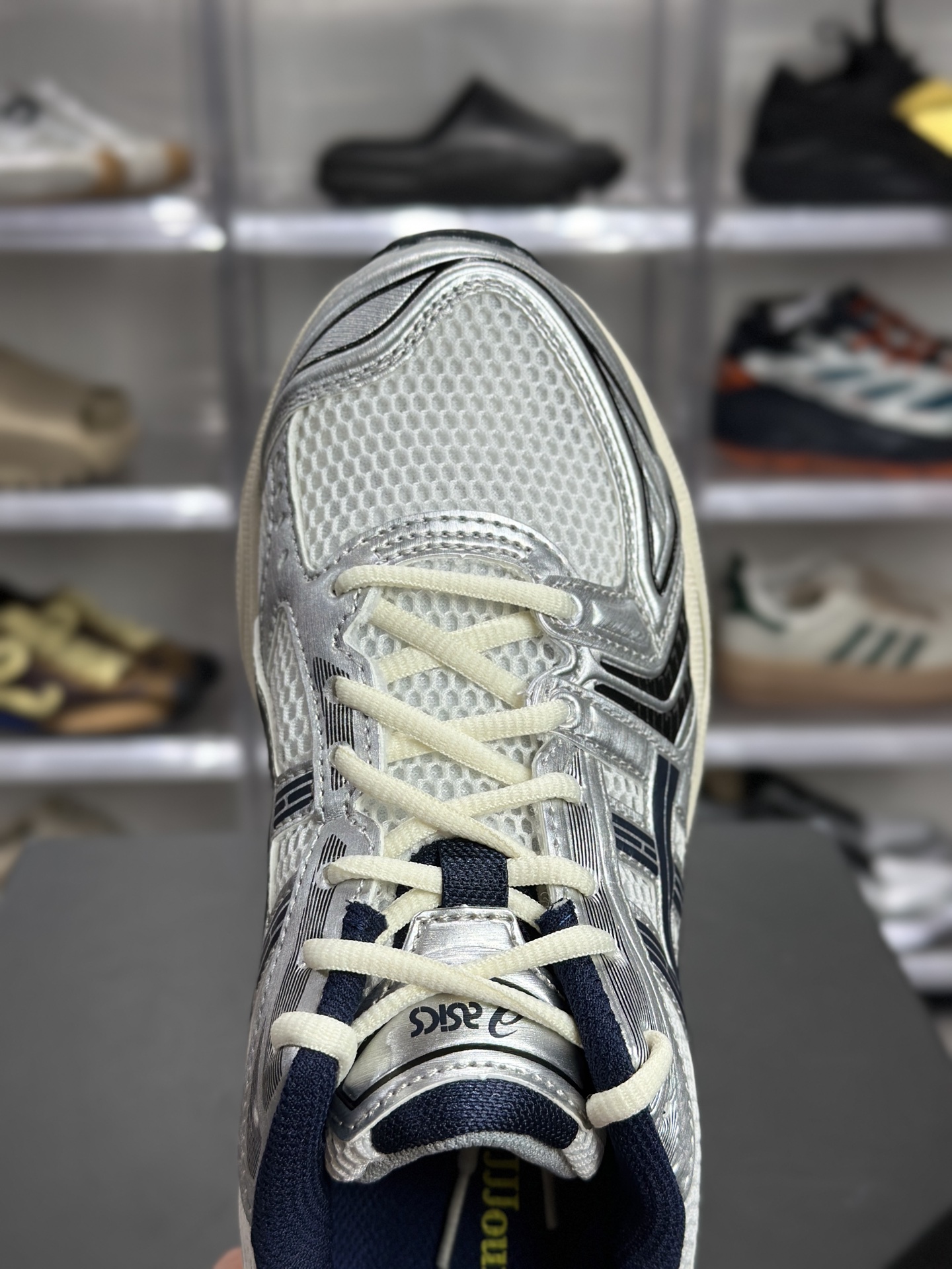 220 ASICS GEL-KAYANO 14「白银午夜蓝」 1203A961-100 俗称奶白藏蓝款