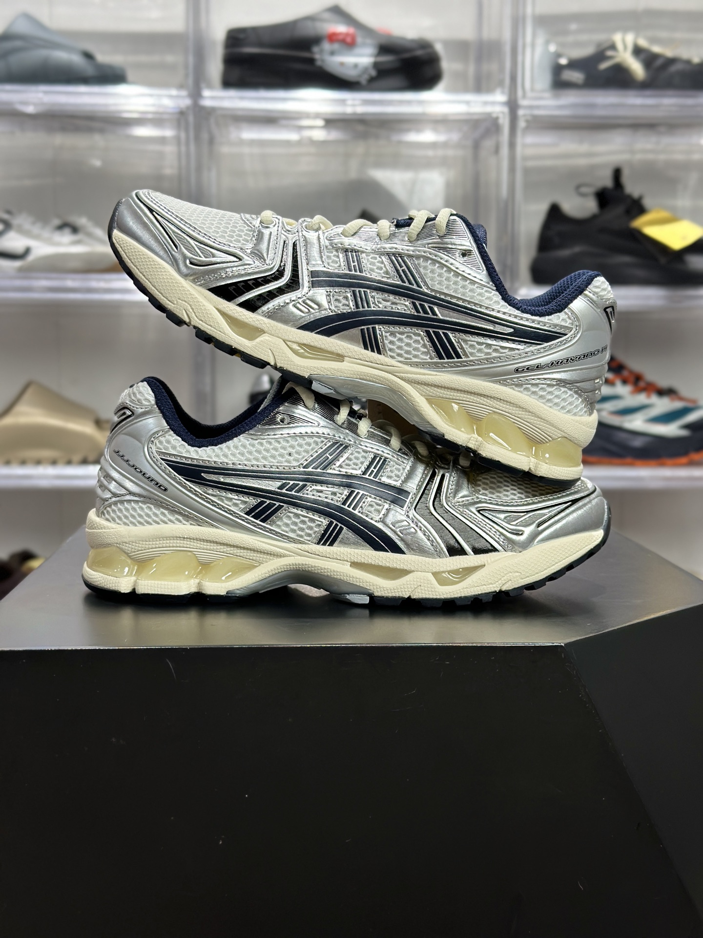 220 ASICS GEL-KAYANO 14「白银午夜蓝」 1203A961-100 俗称奶白藏蓝款