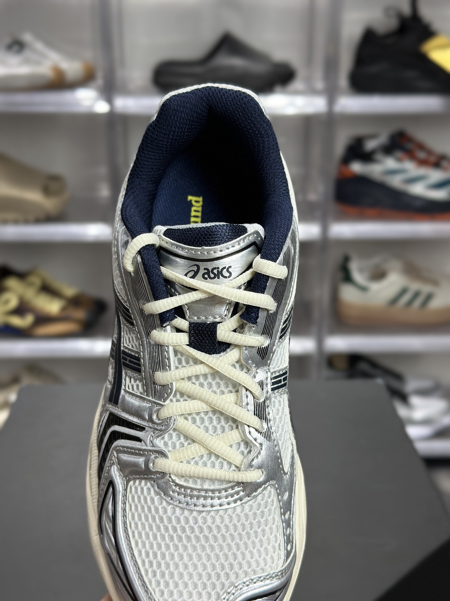 220 ASICS GEL-KAYANO 14「白银午夜蓝」 1203A961-100 俗称奶白藏蓝款