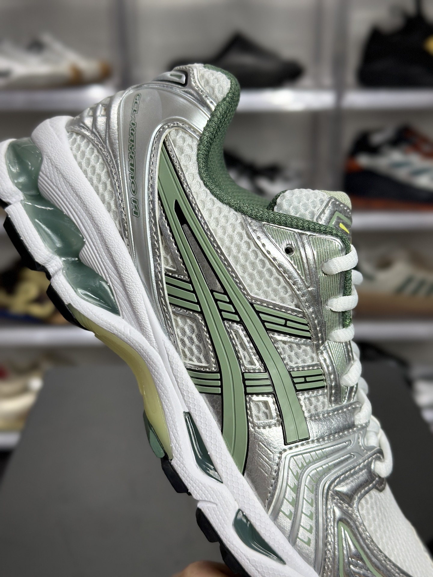 220 ASICS GEL-KAYANO 14「白绿石板灰」 1201A019-107 俗称白绿银 / 抹茶银