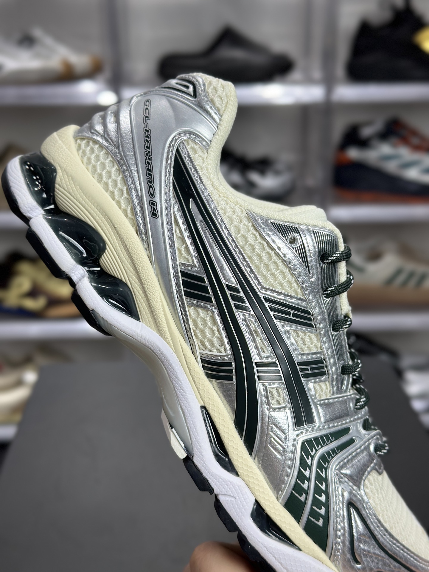 220 ASICS GEL-KAYANO 14「奶油银绿」 1203A566-100 俗称抹茶银款-Chinese UA Cheap High Quatity Brand Clothes Bags handbags Sneakers wholesale wholesaler seller from China Factory suppliers Fashion Clothing Shoes best Quality Beautiful Price 220 ASICS GEL-KAYANO 14「奶油银绿」 1203A566-100 俗称抹茶银款