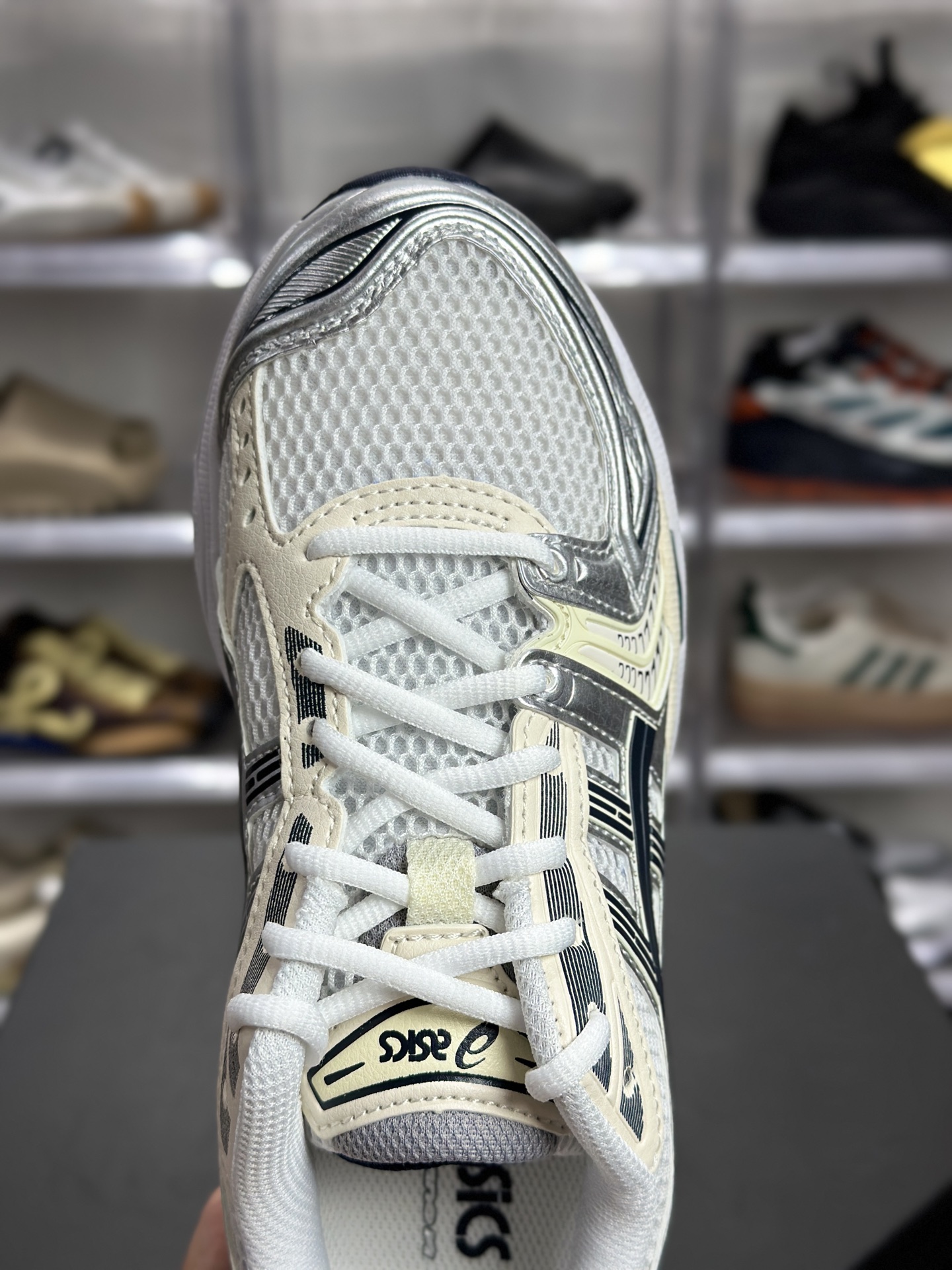 220 ASICS GEL-KAYANO 14「白银午夜蓝」 1202A056-109 俗称学院风白蓝款