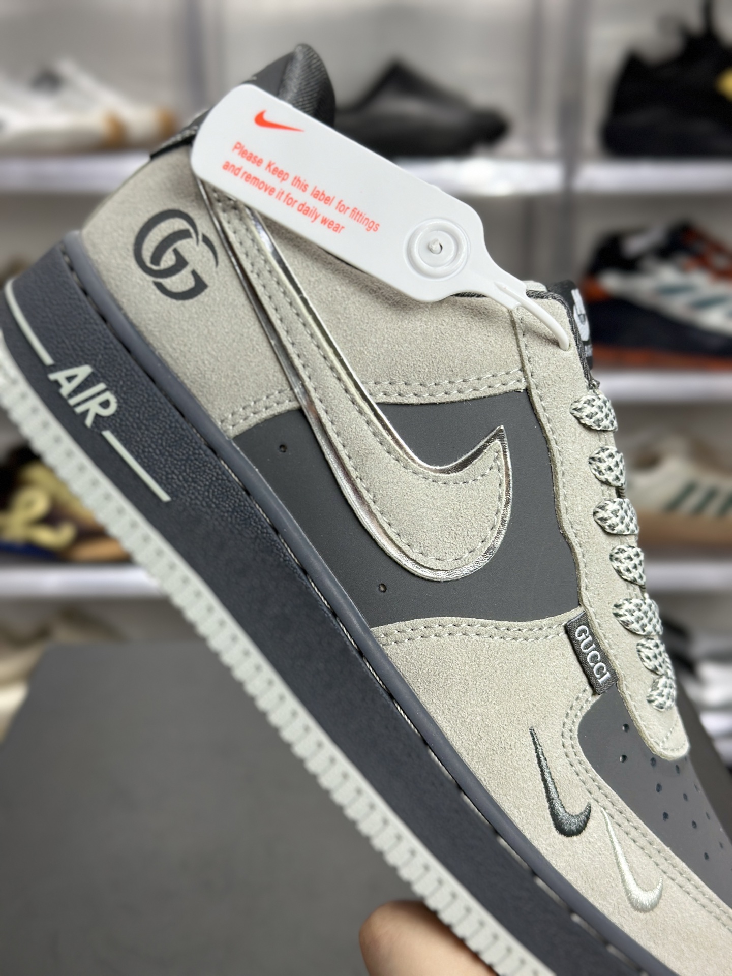 Gucci x Nike Air Force 1 联名灰调 GG 款 SS1979-026