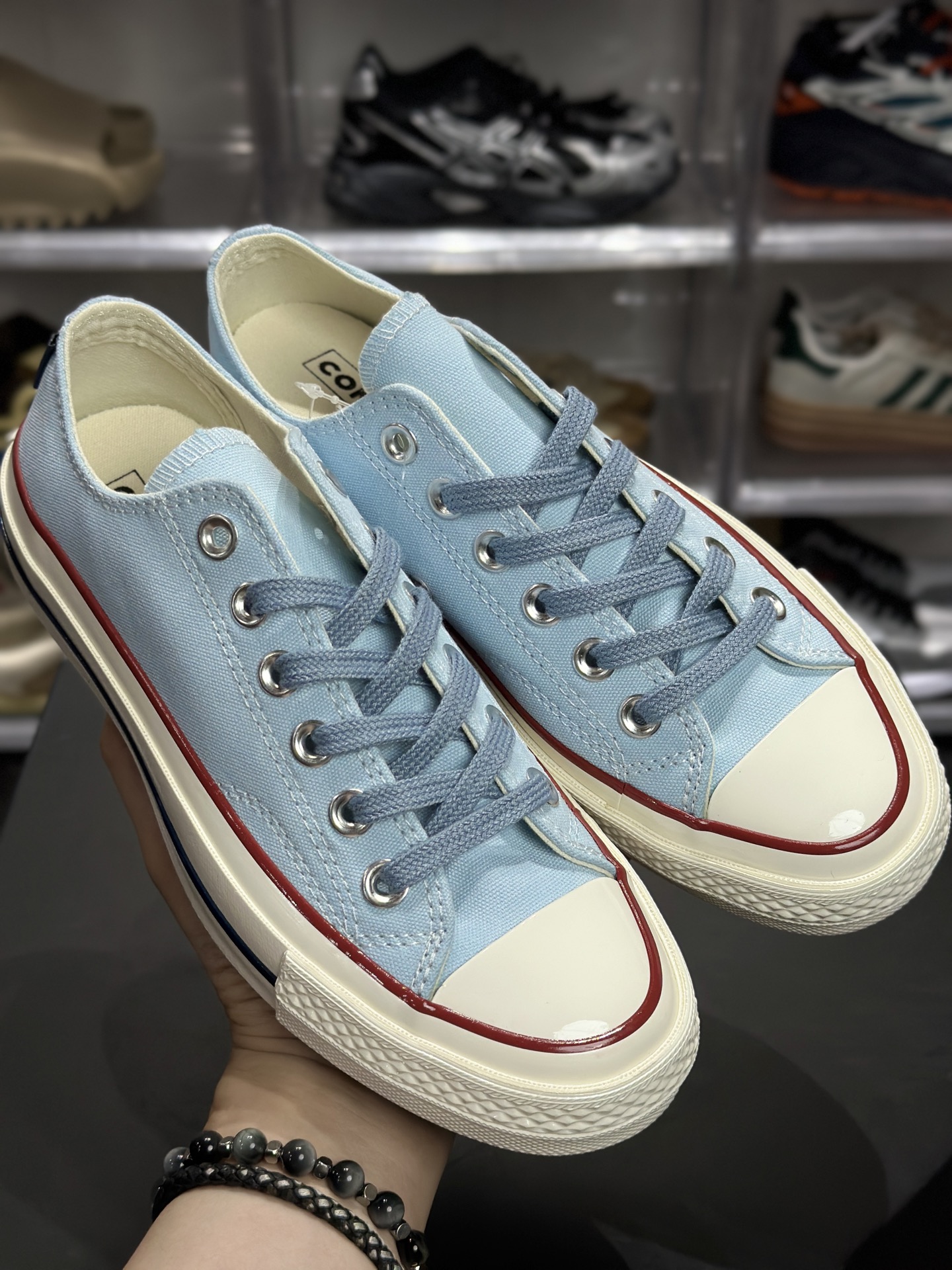 Converse Chuck 70 浅蓝帆布复古帆布鞋 A1B856C-High Quatity Cheap Brand wholesale wholesaler seller Clothes Bags handbags Sneakers Top Fashion Clothing Shoes from China Factory Chinese suppliers best Quality Beautiful Price Converse Chuck 70 浅蓝帆布复古帆布鞋 A1B856C