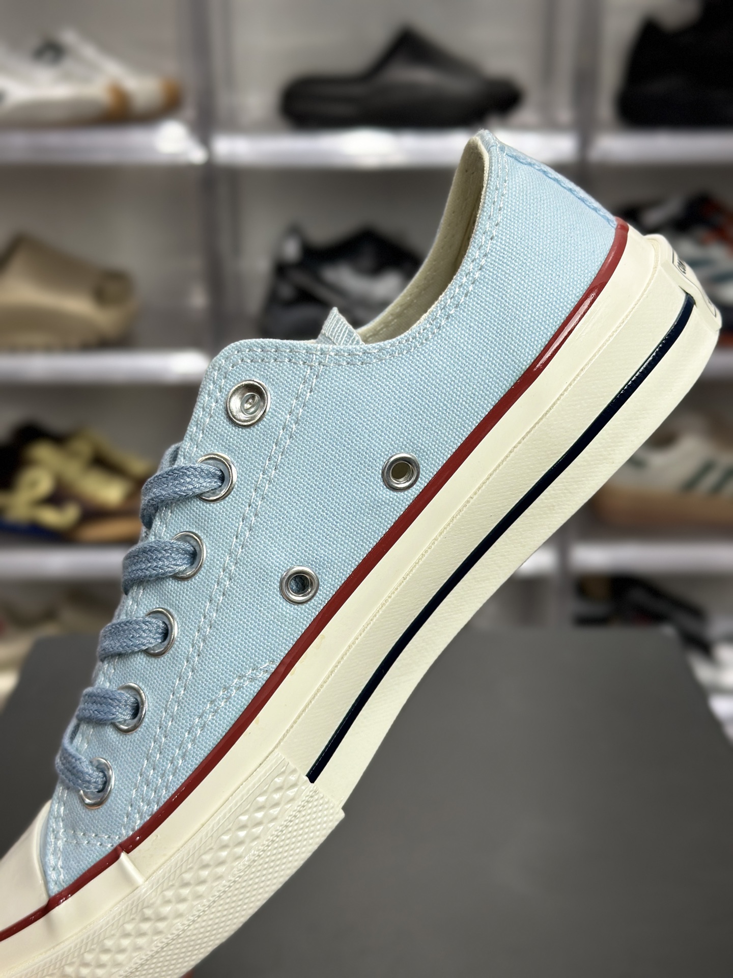 Converse Chuck 70 浅蓝帆布复古帆布鞋 A1B856C-High Quatity Cheap Brand wholesale wholesaler seller Clothes Bags handbags Sneakers Top Fashion Clothing Shoes from China Factory Chinese suppliers best Quality Beautiful Price Converse Chuck 70 浅蓝帆布复古帆布鞋 A1B856C