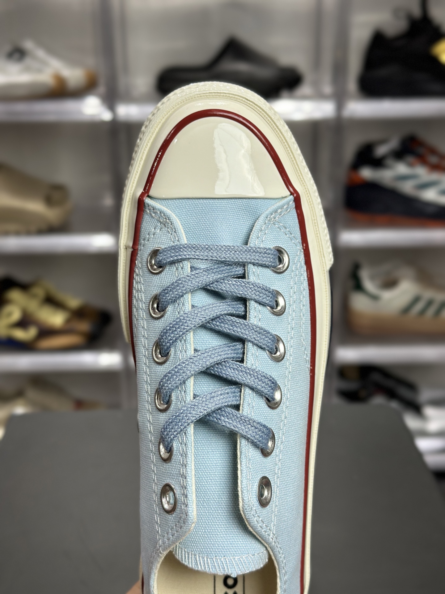 Converse Chuck 70 浅蓝帆布复古帆布鞋 A1B856C-High Quatity Cheap Brand wholesale wholesaler seller Clothes Bags handbags Sneakers Top Fashion Clothing Shoes from China Factory Chinese suppliers best Quality Beautiful Price Converse Chuck 70 浅蓝帆布复古帆布鞋 A1B856C