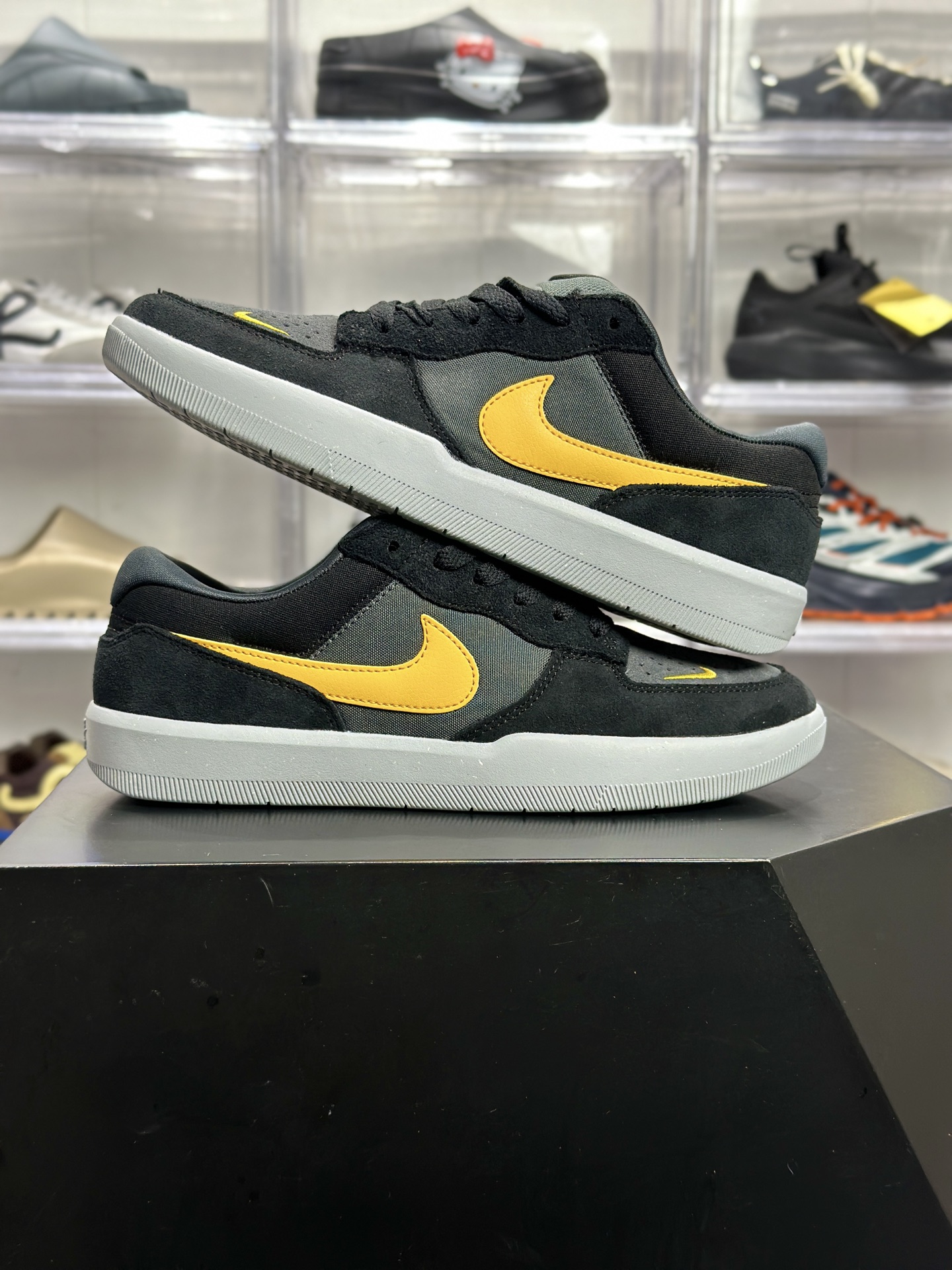 Nike SB Force 58 黑黄撞色滑板鞋 DV5477-009
