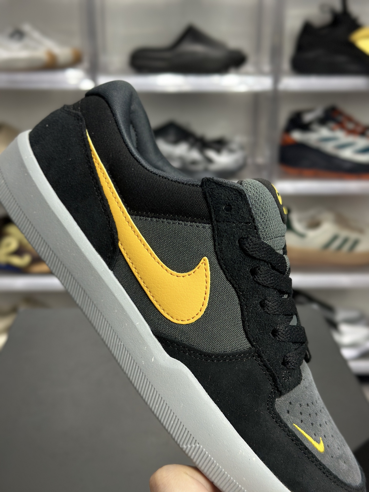 Nike SB Force 58 黑黄撞色滑板鞋 DV5477-009