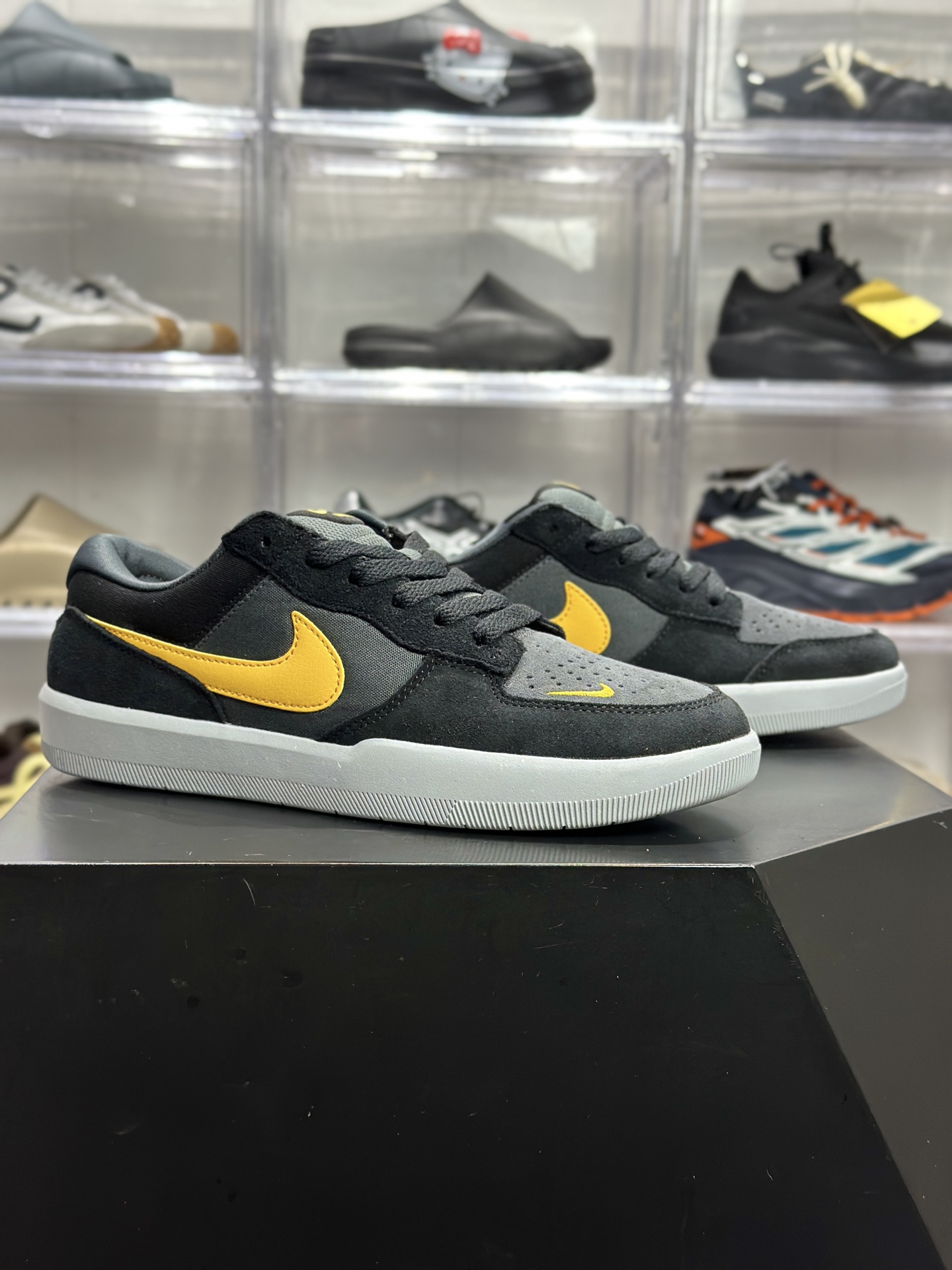 Nike SB Force 58 黑黄撞色滑板鞋 DV5477-009
