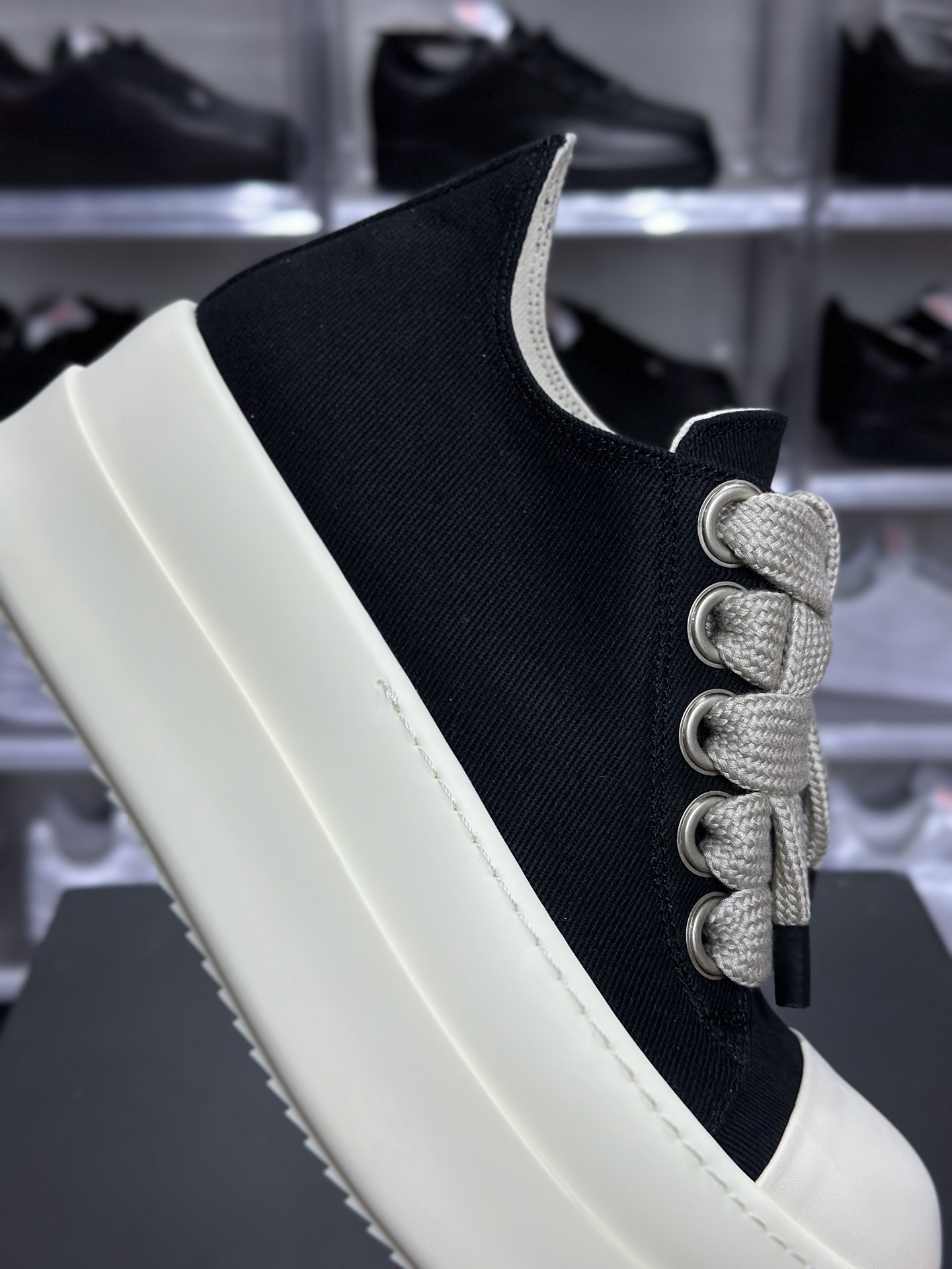 440 Rickowens 瑞克 欧文斯 粗鞋带 厚底高街休闲板鞋