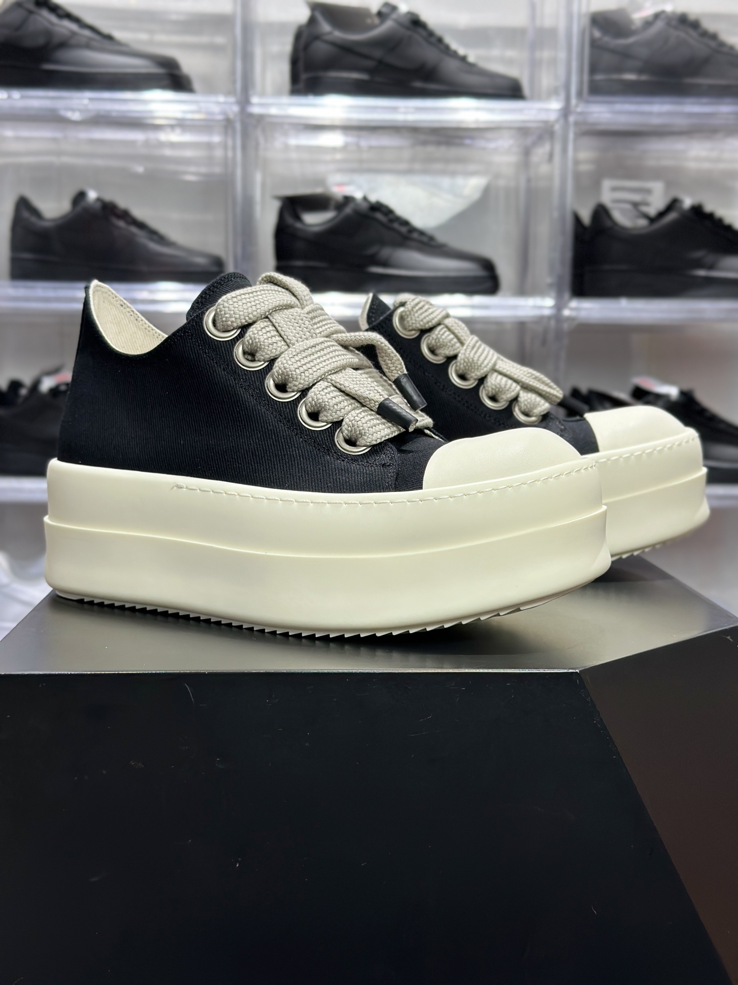 440 Rickowens 瑞克 欧文斯 粗鞋带 厚底高街休闲板鞋