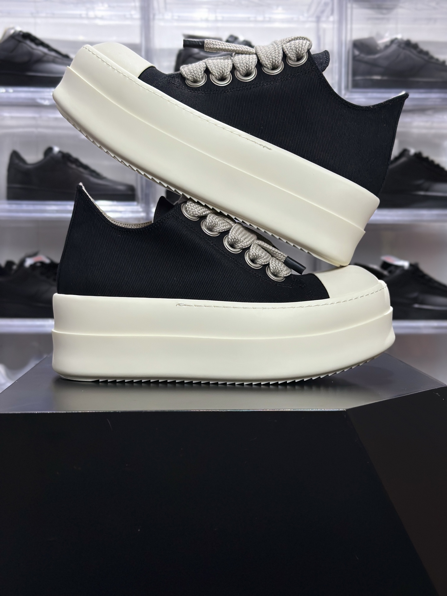 440 Rickowens 瑞克 欧文斯 粗鞋带 厚底高街休闲板鞋