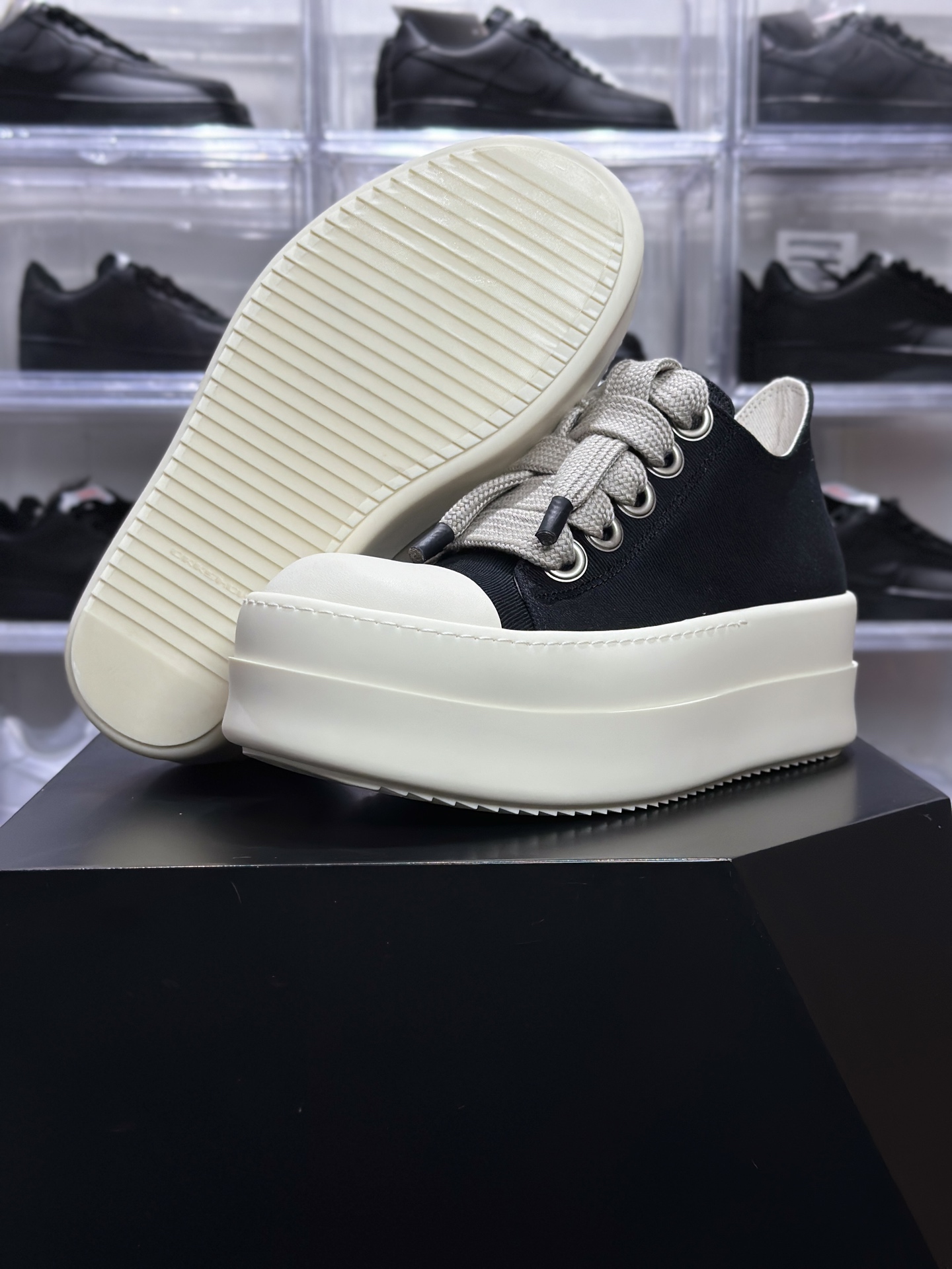 440 Rickowens 瑞克 欧文斯 粗鞋带 厚底高街休闲板鞋