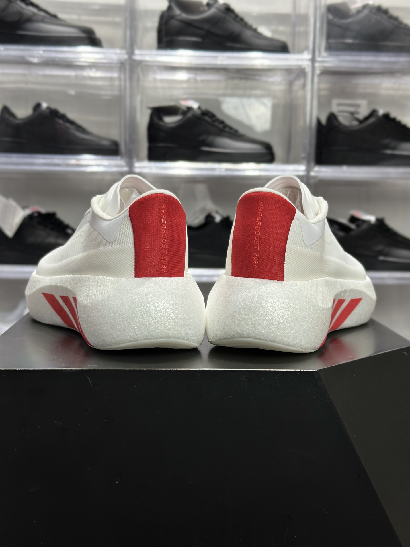 220 adidas Hyperboost Edge M 跑鞋 阿迪达斯 Hyperboost Edge 爆米花跑鞋 白红训练鞋 KI1988
