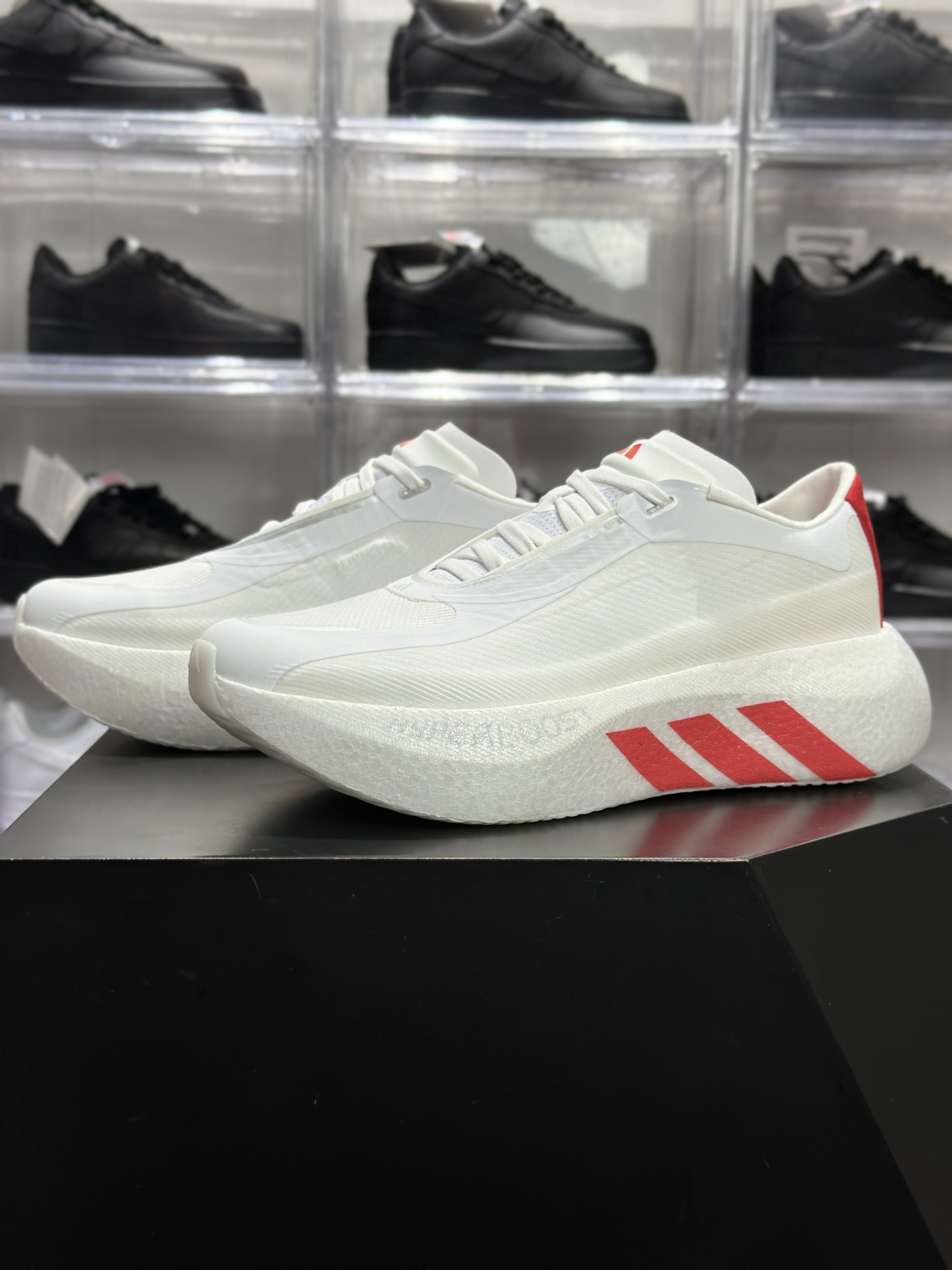 220 adidas Hyperboost Edge M 跑鞋 阿迪达斯 Hyperboost Edge 爆米花跑鞋 白红训练鞋 KI1988