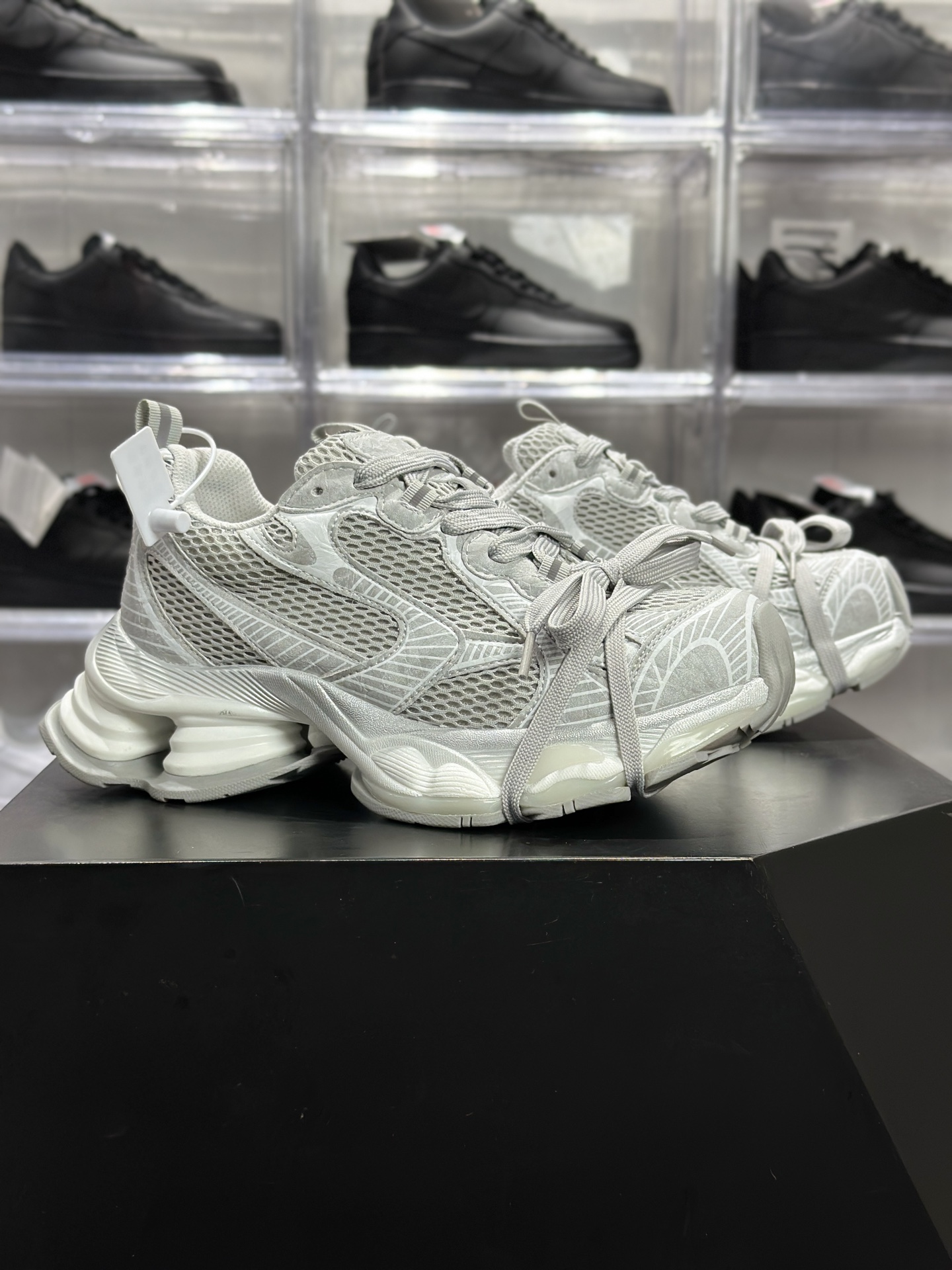 240 GG-CC Chunky Low 系列低帮增高厚底复古老爹风百搭休闲运动鞋“银灰气柱”G25X8557B