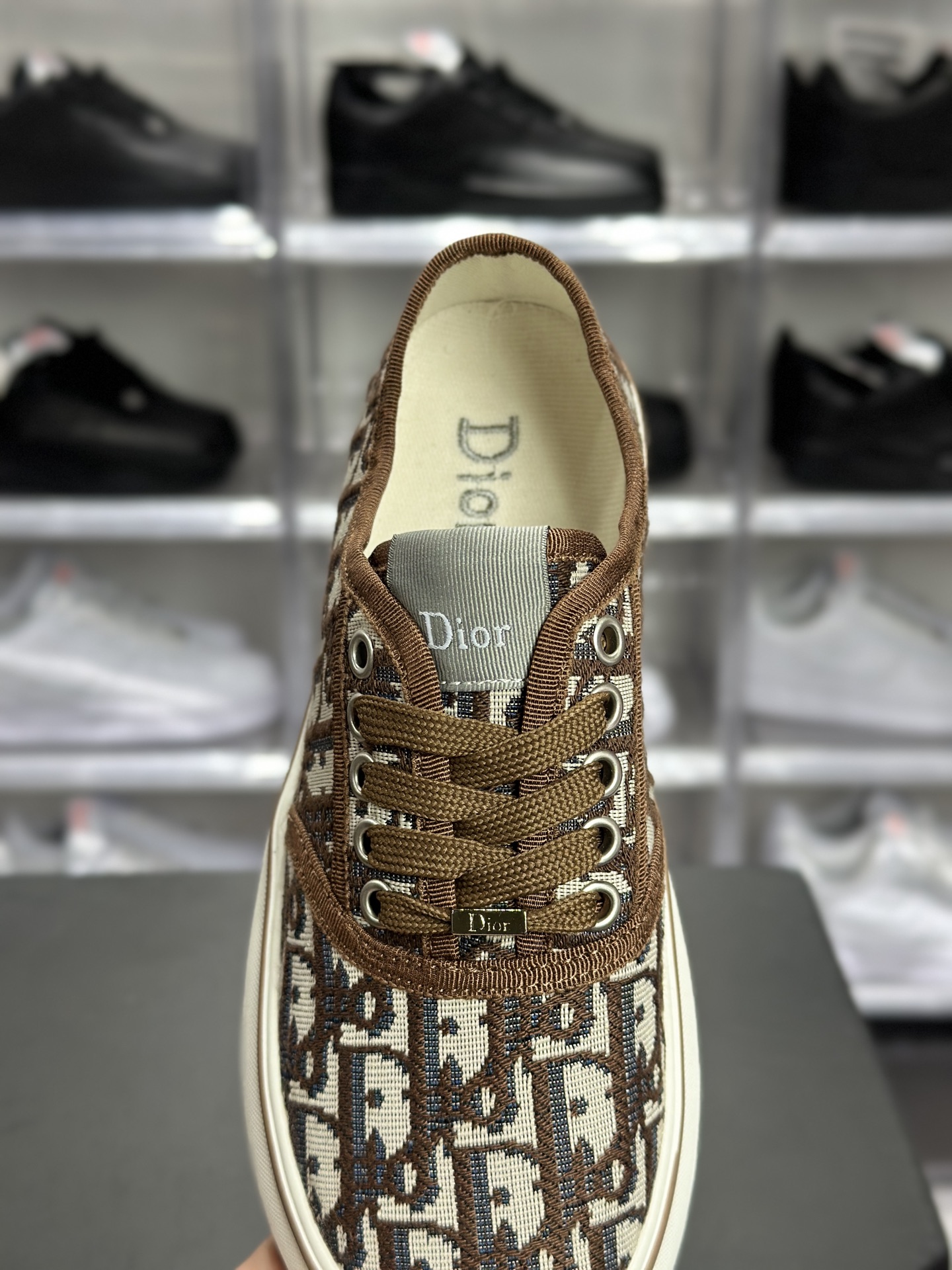 权威实拍 NP626696 新货迪奥 Dior Walk'n'Dior Oblique 低帮帆布鞋 经典棕老花款-Top High Quatity Cheap Sneakers Fashion Clothing Clothes Bags handbags Shoes of all Brand wholesale With The best Quality And Beautiful Price from China Factory Chinese suppliers wholesaler seller 权威实拍 NP626696 新货迪奥 Dior Walk'n'Dior Oblique 低帮帆布鞋 经典棕老花款