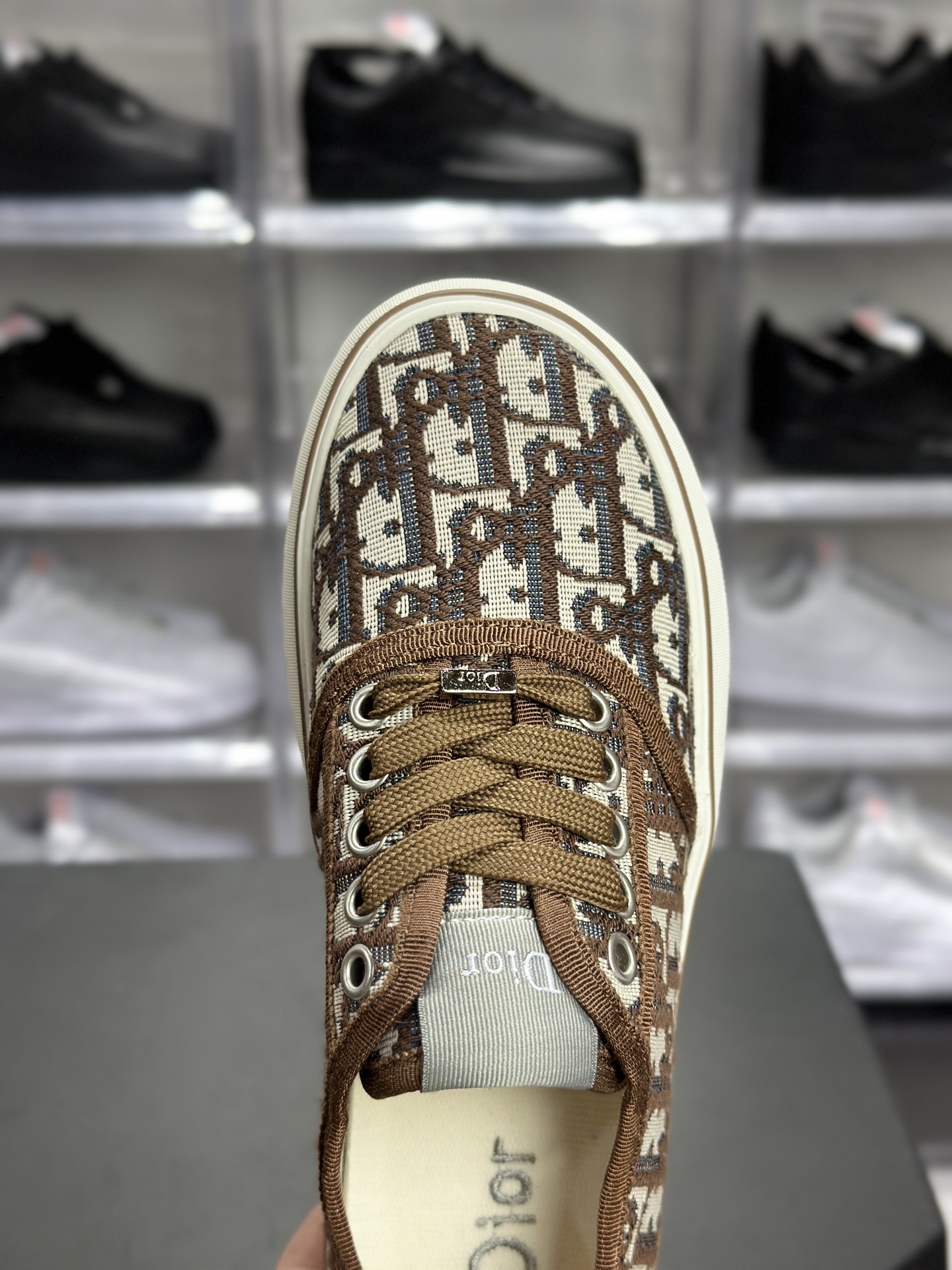 权威实拍 NP626696 新货迪奥 Dior Walk'n'Dior Oblique 低帮帆布鞋 经典棕老花款-Top High Quatity Cheap Sneakers Fashion Clothing Clothes Bags handbags Shoes of all Brand wholesale With The best Quality And Beautiful Price from China Factory Chinese suppliers wholesaler seller 权威实拍 NP626696 新货迪奥 Dior Walk'n'Dior Oblique 低帮帆布鞋 经典棕老花款