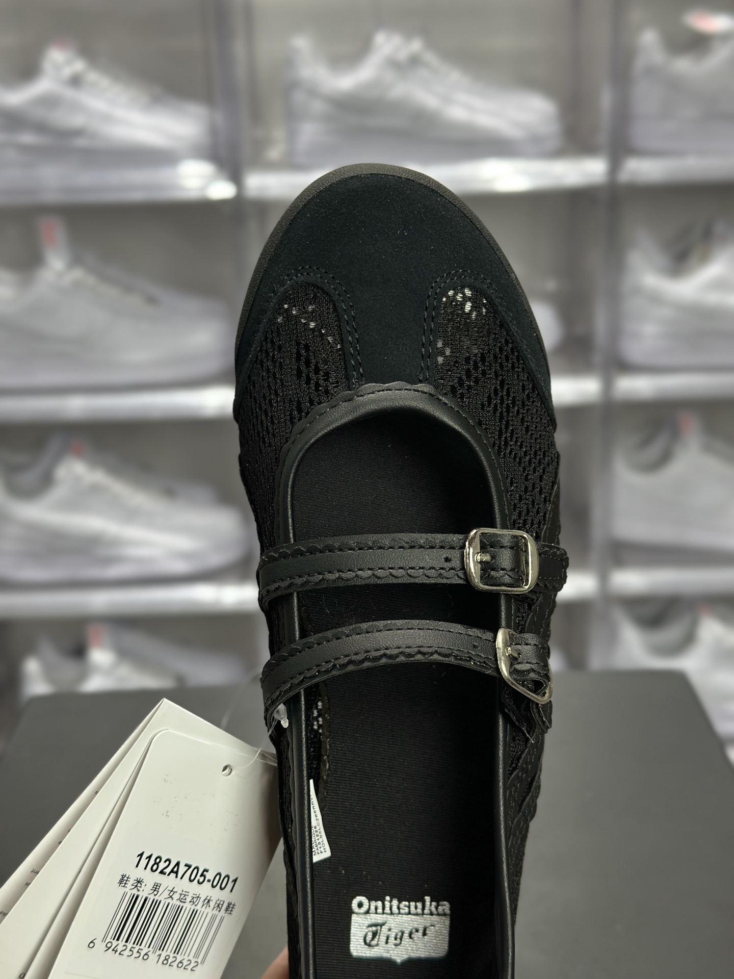 Onitsuka Tiger(鬼冢虎)Mexico 66 TGRS 网面玛丽珍鞋 1182A705-001 纯黑配色款 Onitsuka Tiger(鬼冢虎)Mexico 66 TGRS 网面玛丽珍鞋 1182A705-001 纯黑配色款
