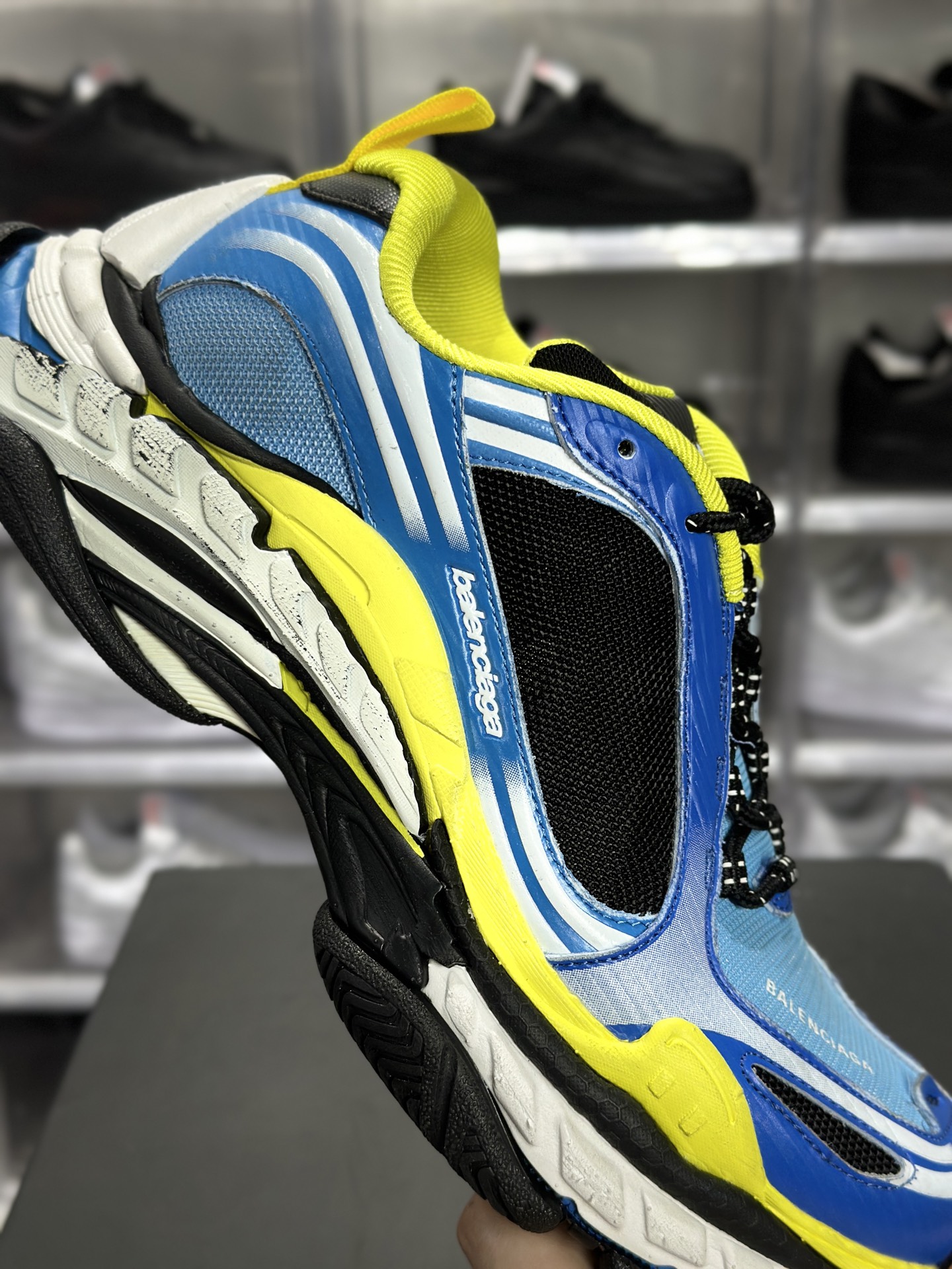 权威实拍 2O626665 新货Balenciaga Triple S 2 代 巴黎世家厚底老爹鞋 蓝白黄 865849