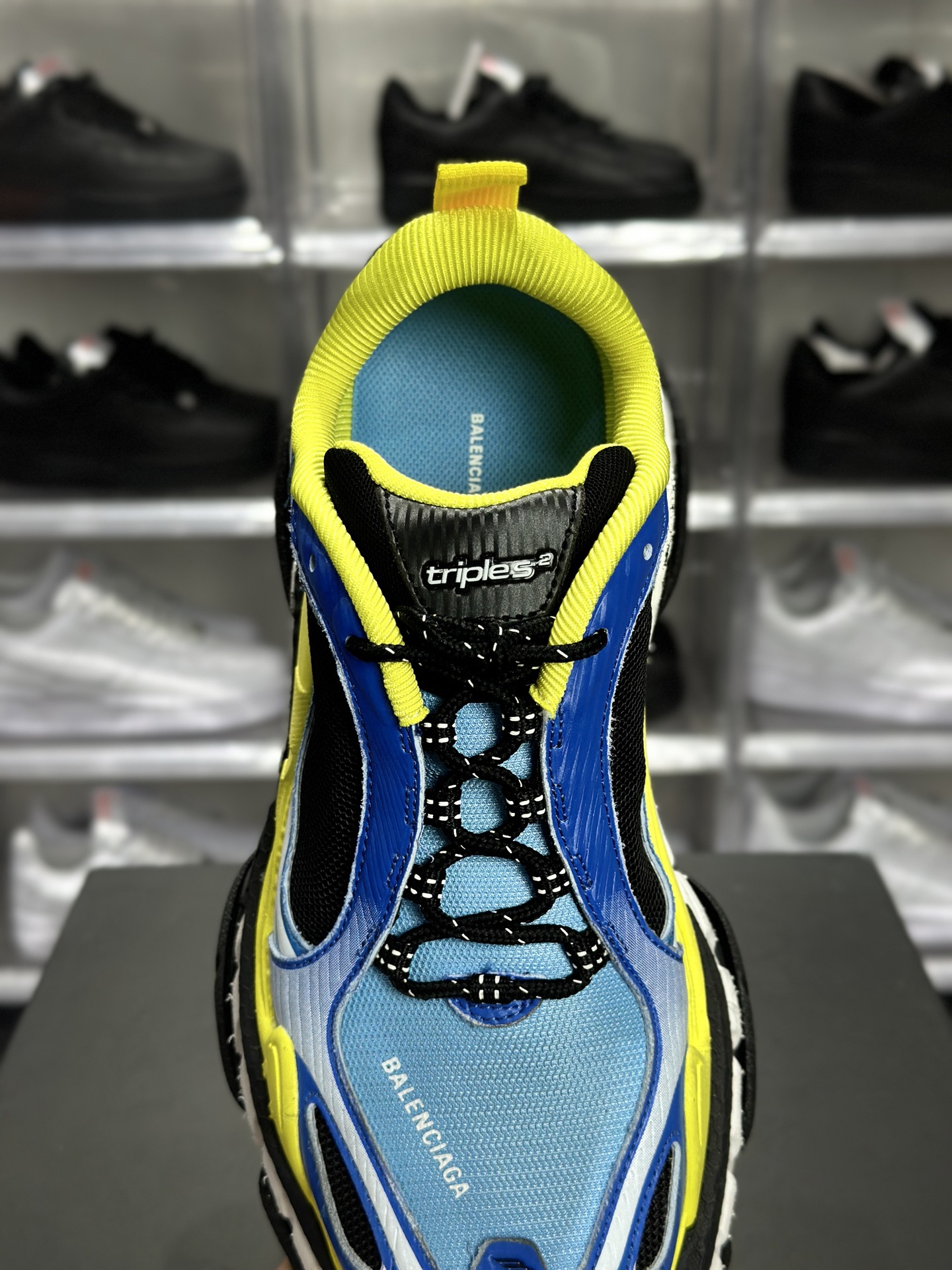 权威实拍 2O626665 新货Balenciaga Triple S 2 代 巴黎世家厚底老爹鞋 蓝白黄 865849