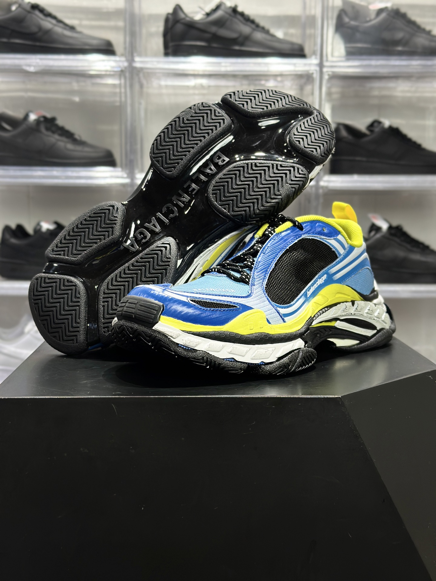 权威实拍 2O626665 新货Balenciaga Triple S 2 代 巴黎世家厚底老爹鞋 蓝白黄 865849