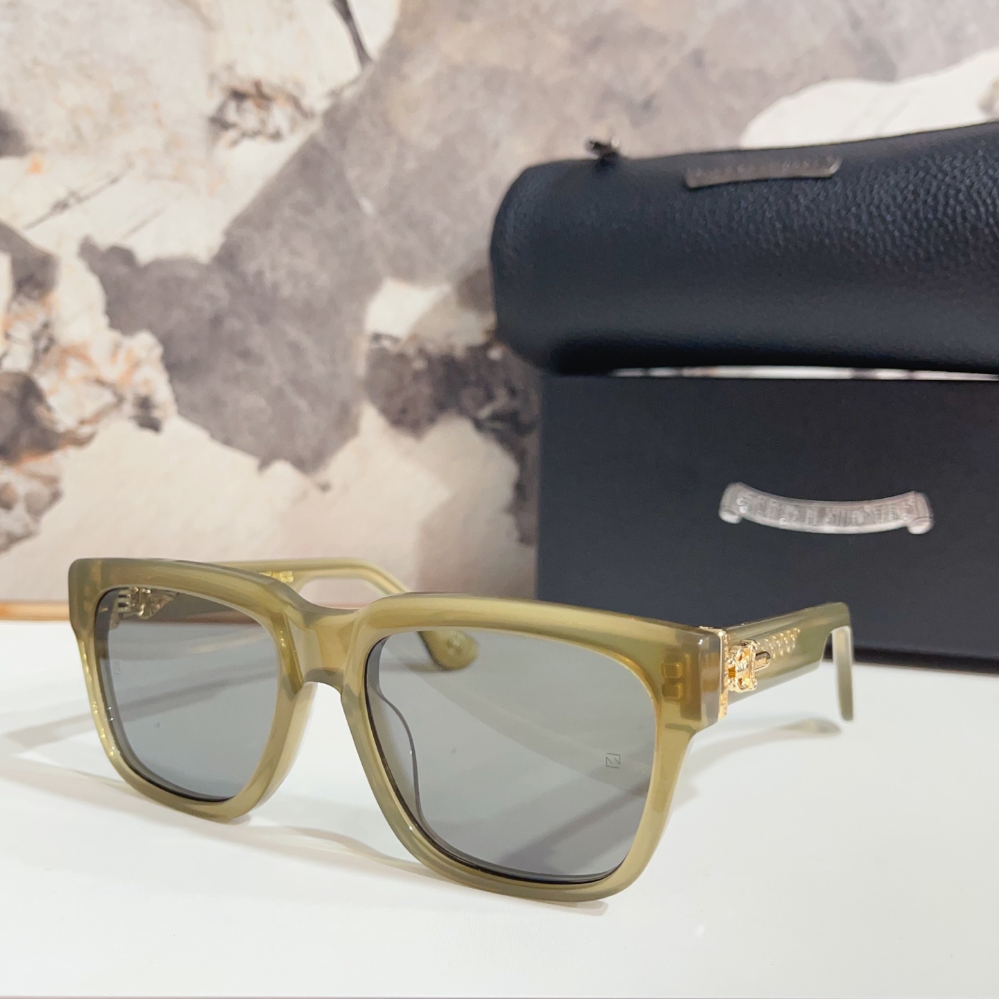 NO:373654,Chrome Hearts MODEL: BOX OFFICER MIST SIZE:56-glasses sunglasses, glasses, off white, chrome hearts19860909Chrome Hearts MODEL: BOX OFFICER MIST SIZE:56口19- 眼镜墨镜太阳镜,眼镜,off white,chrome hearts,glasses