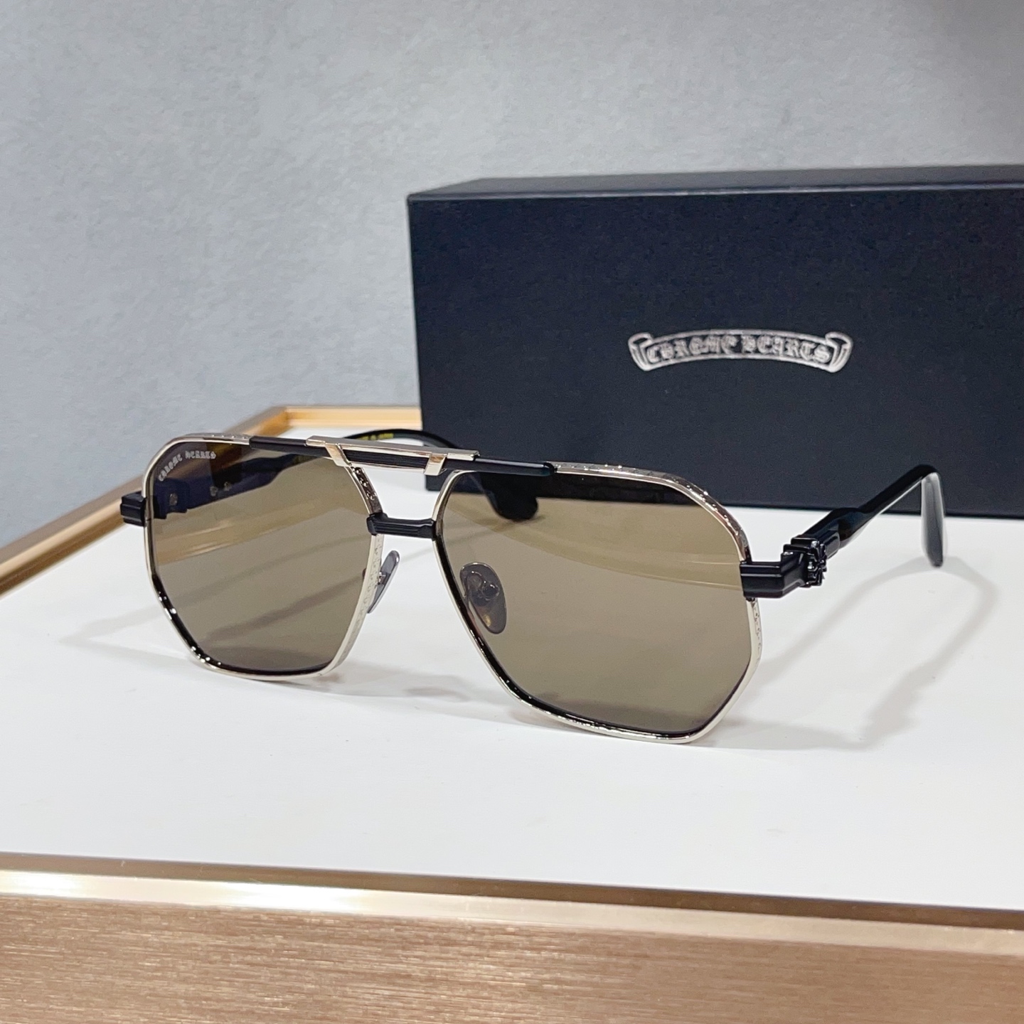 NO:953297,CHROME HEART* MODELNAHEOR SIZE63 mouth 14- glasses, sunglasses, sunglasses, glasses, chrome hearts19860909CHROME HEART* MODELNAHEOR SIZE63口14- 眼镜墨镜太阳镜,眼镜,chrome hearts,glasses