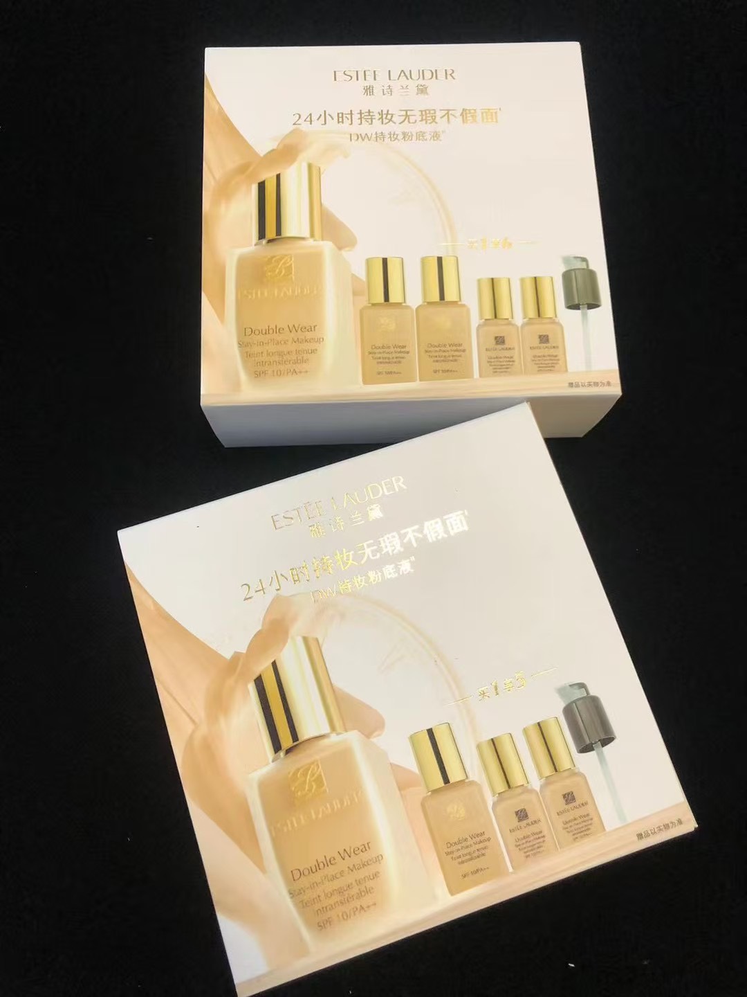 105💰
雅诗兰黛DW粉底液4+1套装！内含：30ml+15ml*2+7ml*2。色号：1w1。