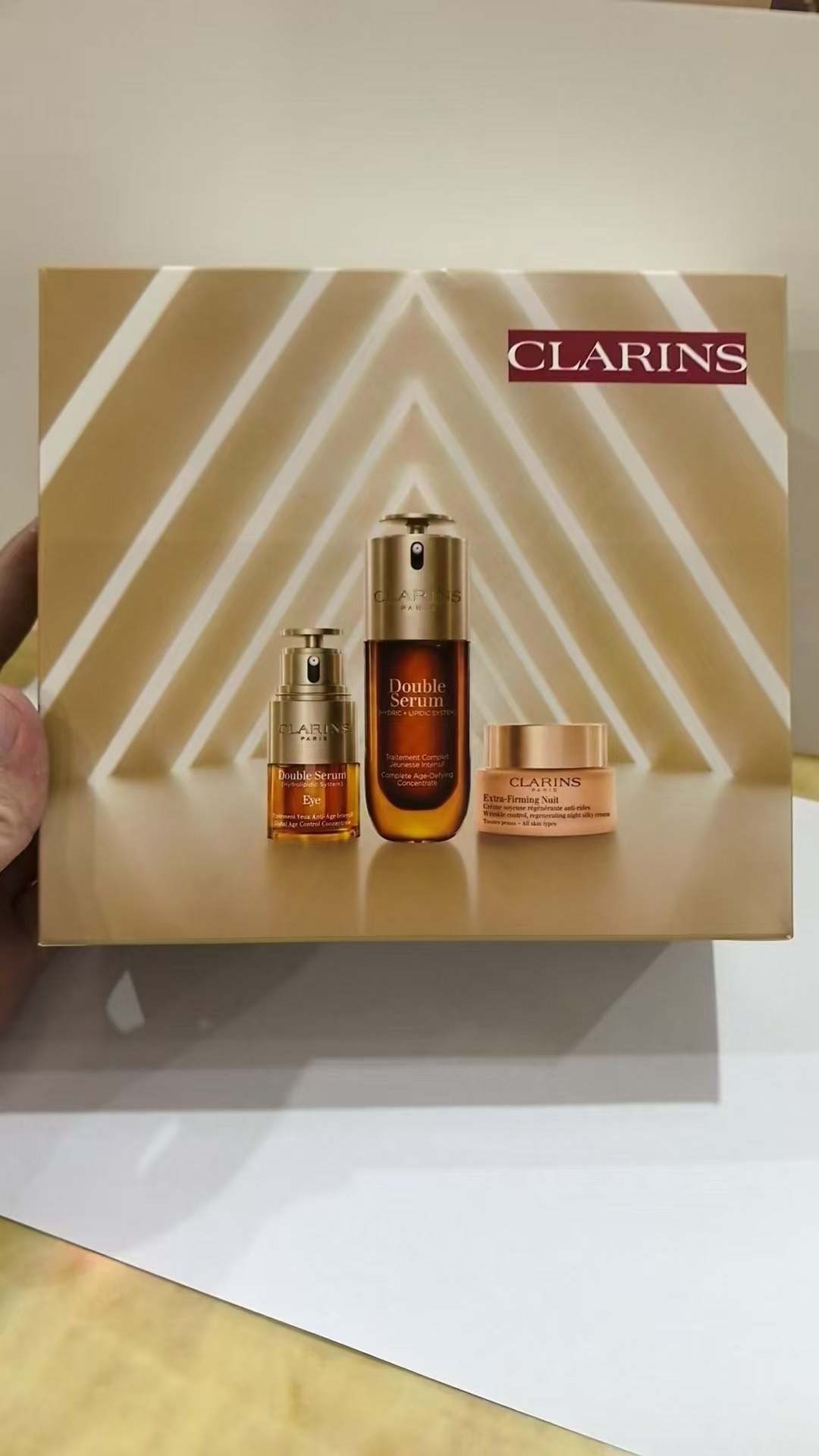 170. Estuche Clarins Doble Acción Trilogía 🔜 Versión Mingtong. Alta calidad❗️🇫🇷Clarins/Estuche Doble Acción Trilogía…
