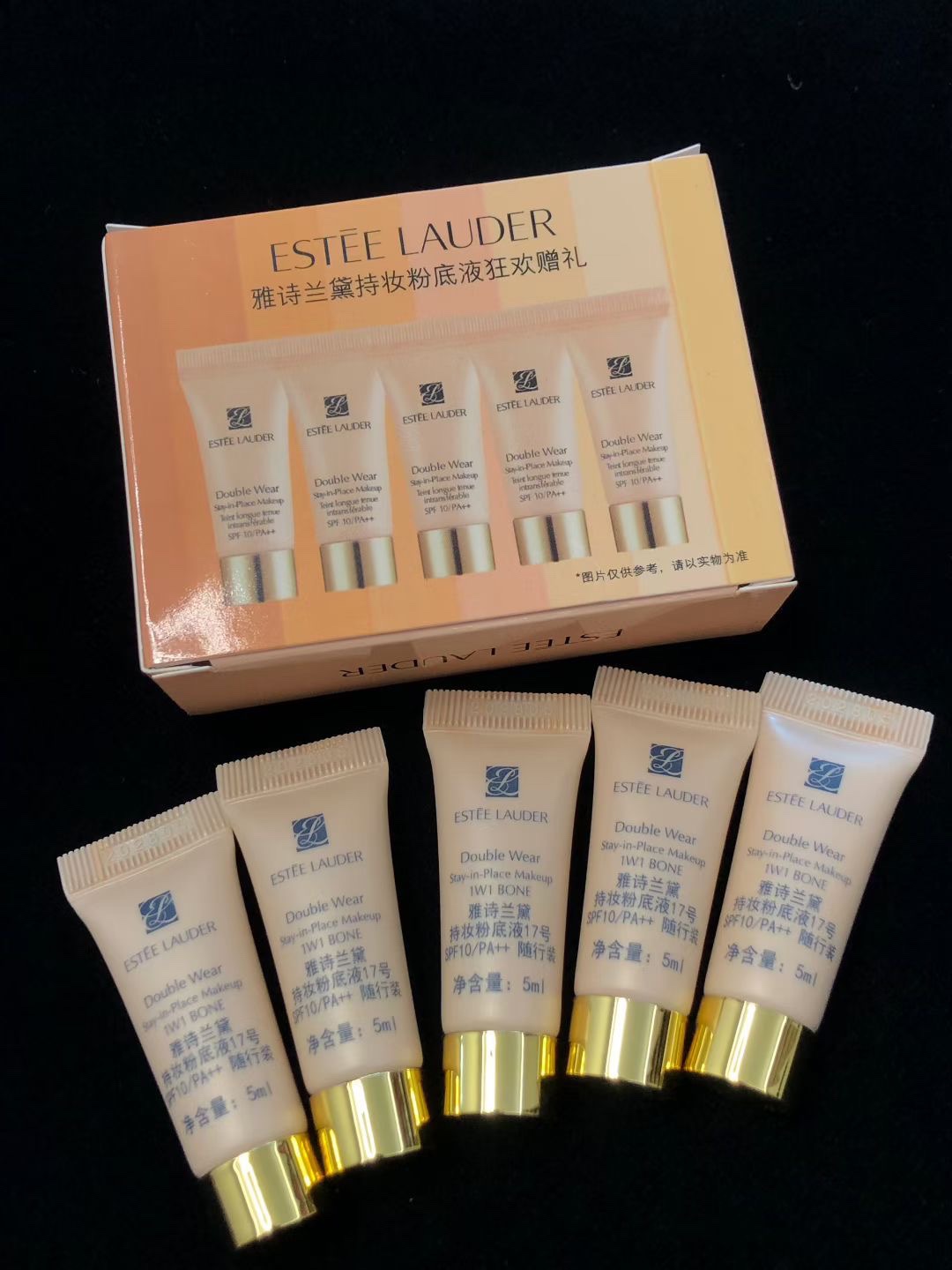 45. Set de cinco tubos de base de maquillaje Estée Lauder Double Wear / muestras 🔜 ¡Alta calidad! Última versión de Es…