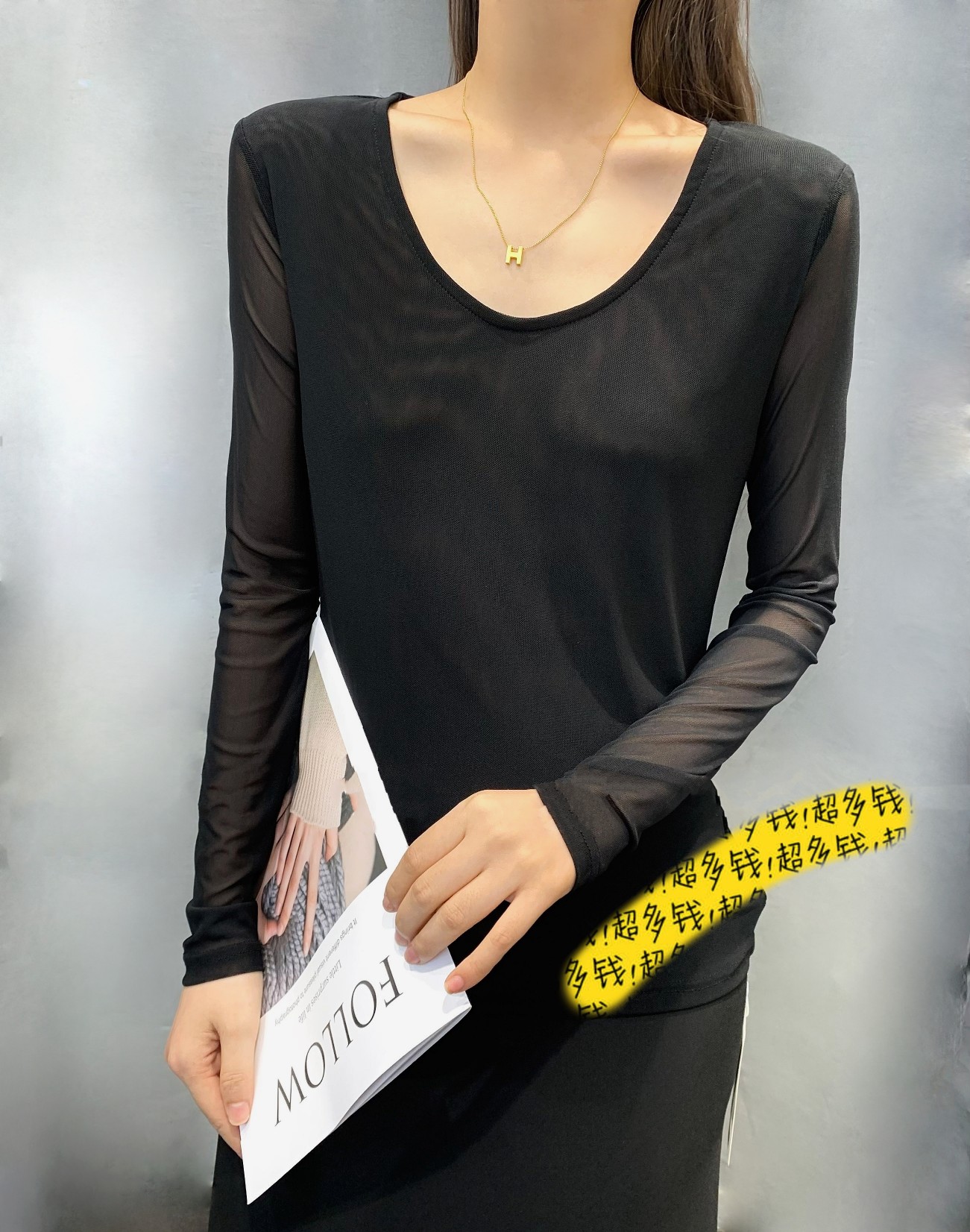 High-End Female Clothes with YSL Packaging: Fashionable, Quality, Long-Sleeved Veil, Beauty in Shape - 图片 5