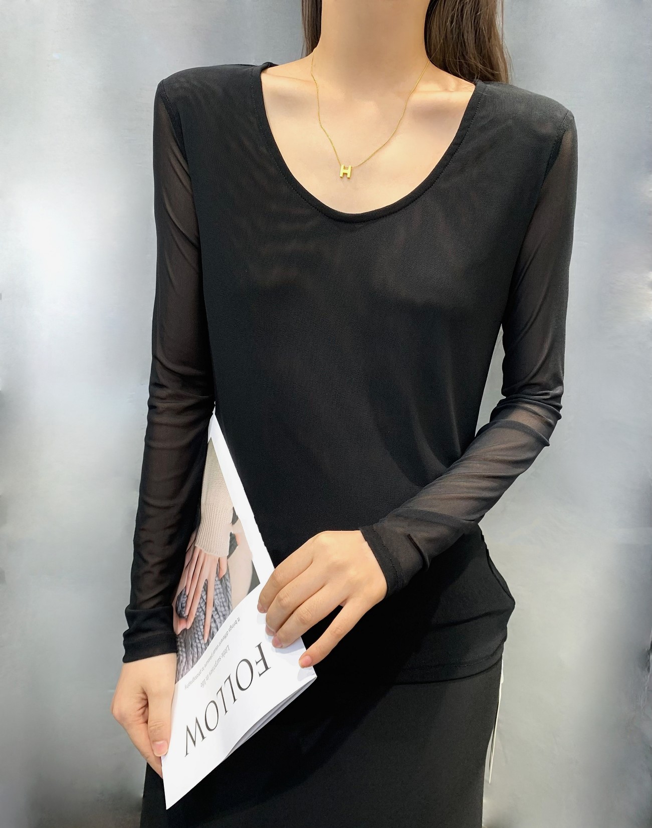 High-End Female Clothes with YSL Packaging: Fashionable, Quality, Long-Sleeved Veil, Beauty in Shape - 图片 7