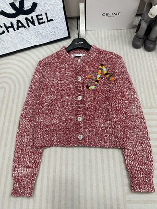 Dior Clothing Cardigans Knit Sweater Set With Diamonds Knitting Fall/Winter Collection Fashion